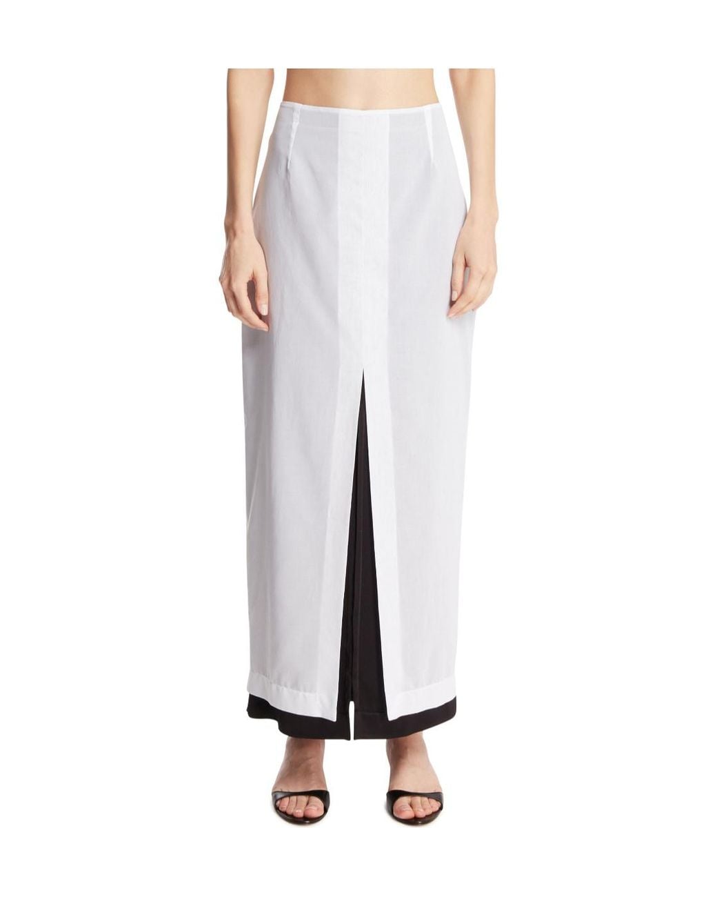 The Row White Ismara Layered Maxi Skirt