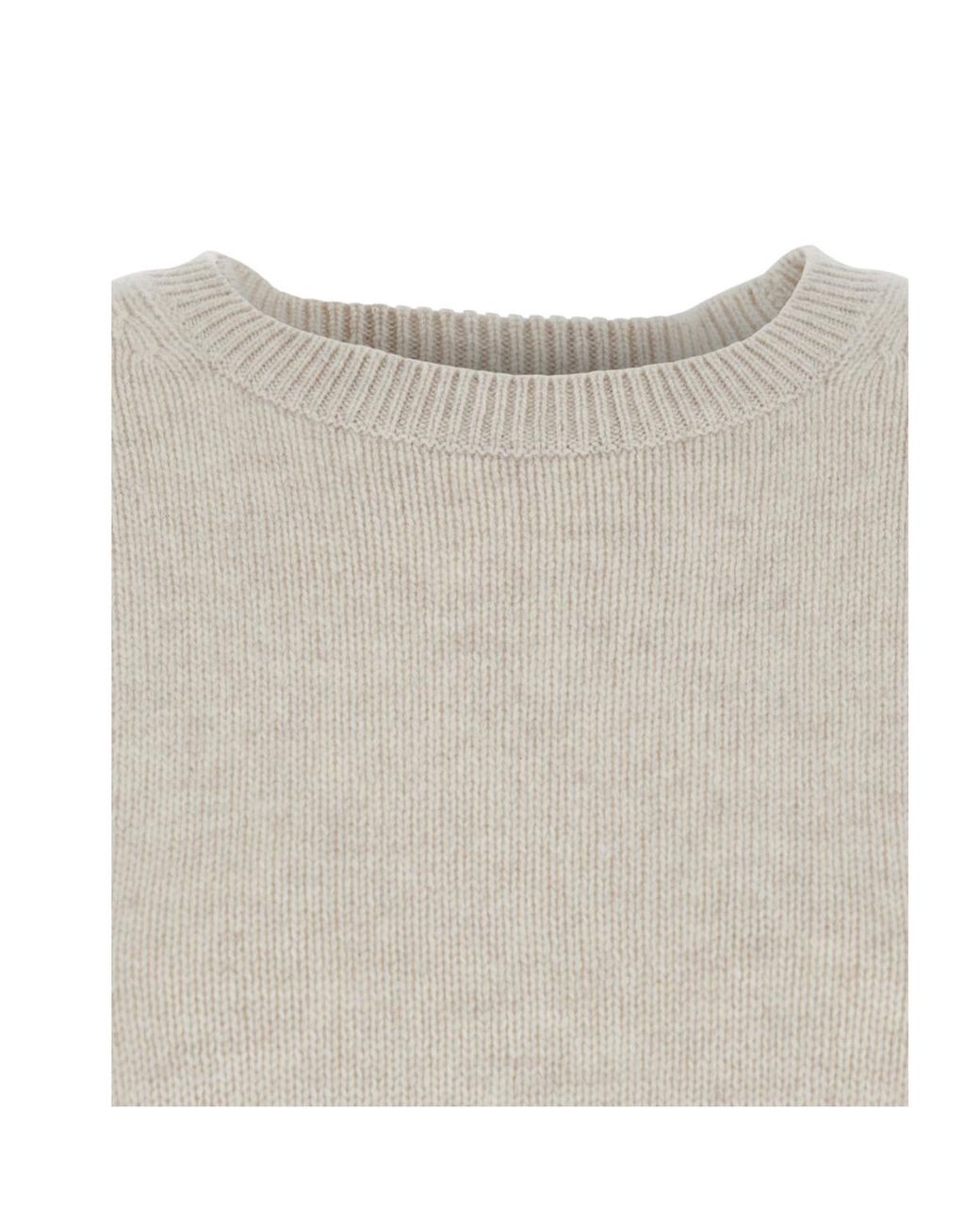 Lisa Yang Natural Dropped Shoulder Cashmere Sweater
