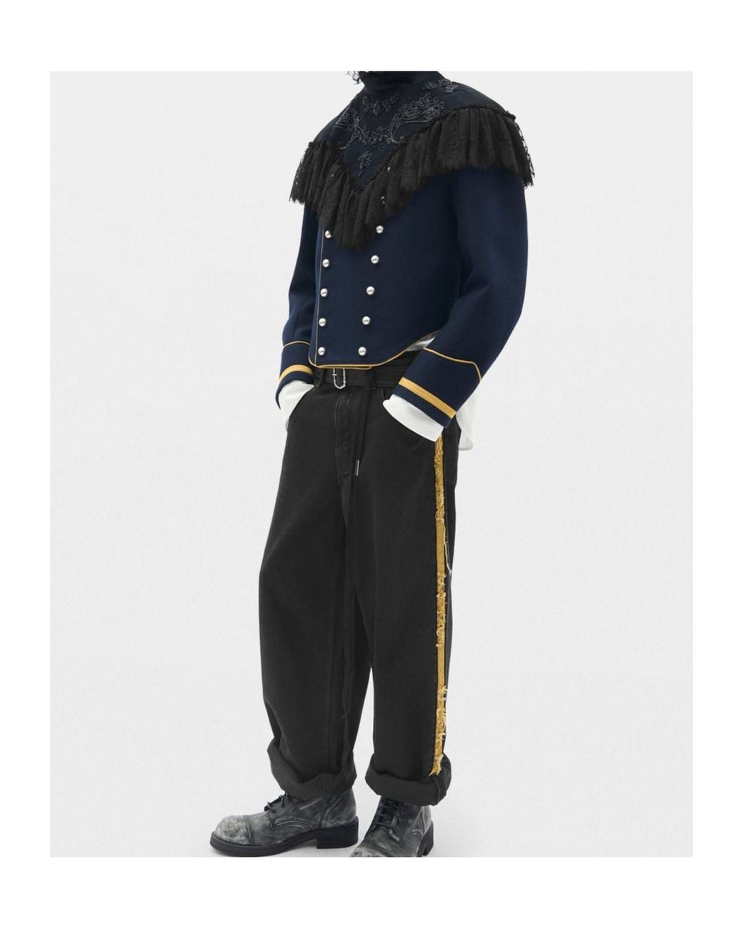 Ann Demeulemeester Black Hanno Loose-Fit Jeans for men