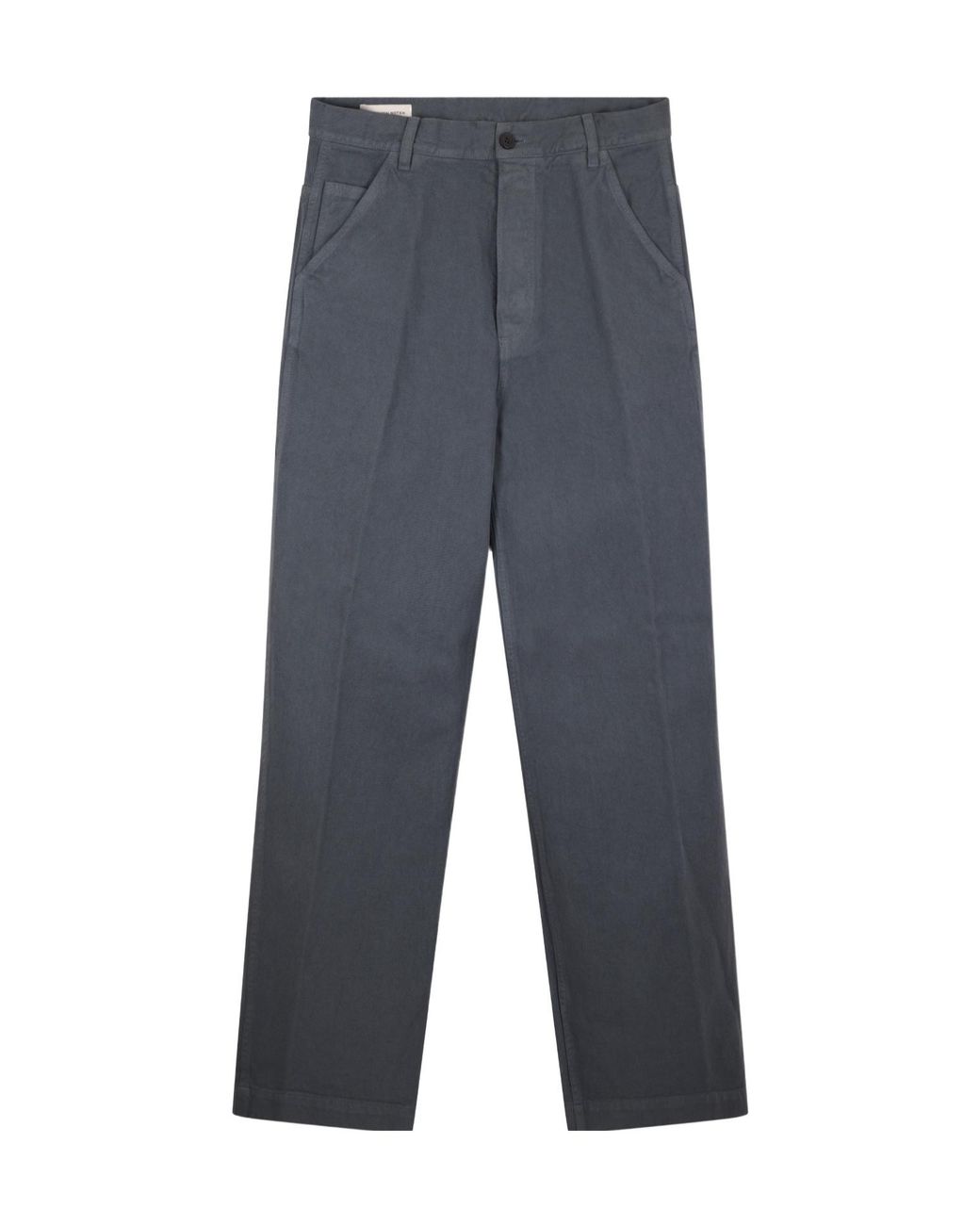Dries Van Noten Blue Pressed Crease Trousers for men