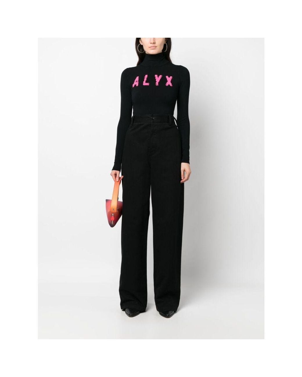 1017 ALYX 9SM Black 1017 9Sm Logo Intarsia Turtleneck Jumper