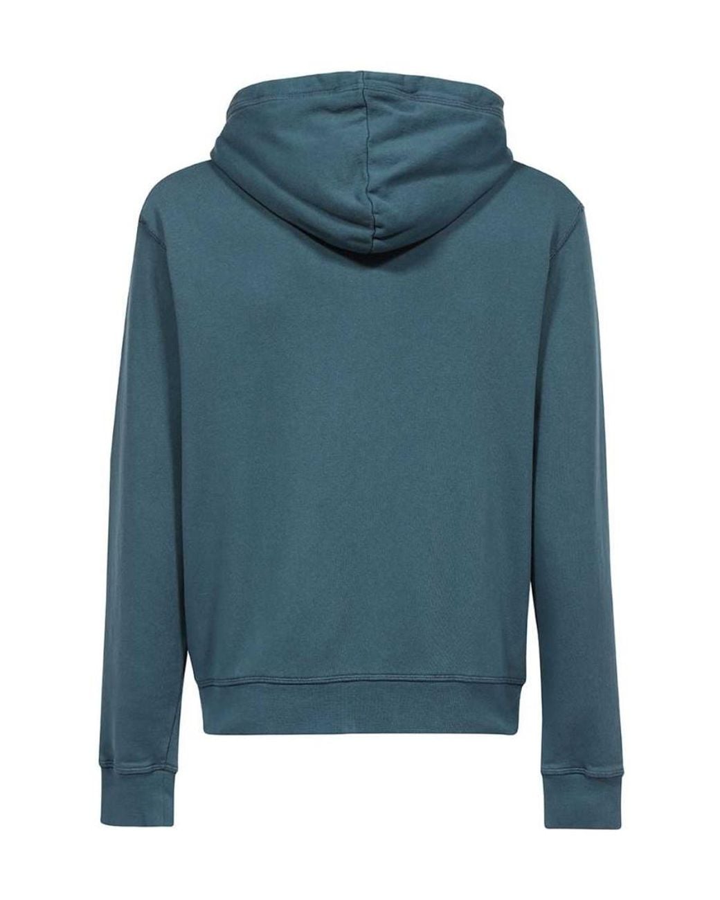 DSquared² Blue Logo Print Zipped Hoodie for men