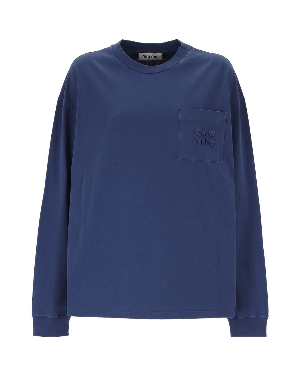 トップス MIU MIU 24AW Logo Long Sleeve Shirt 19775610_44224899_600.jpg