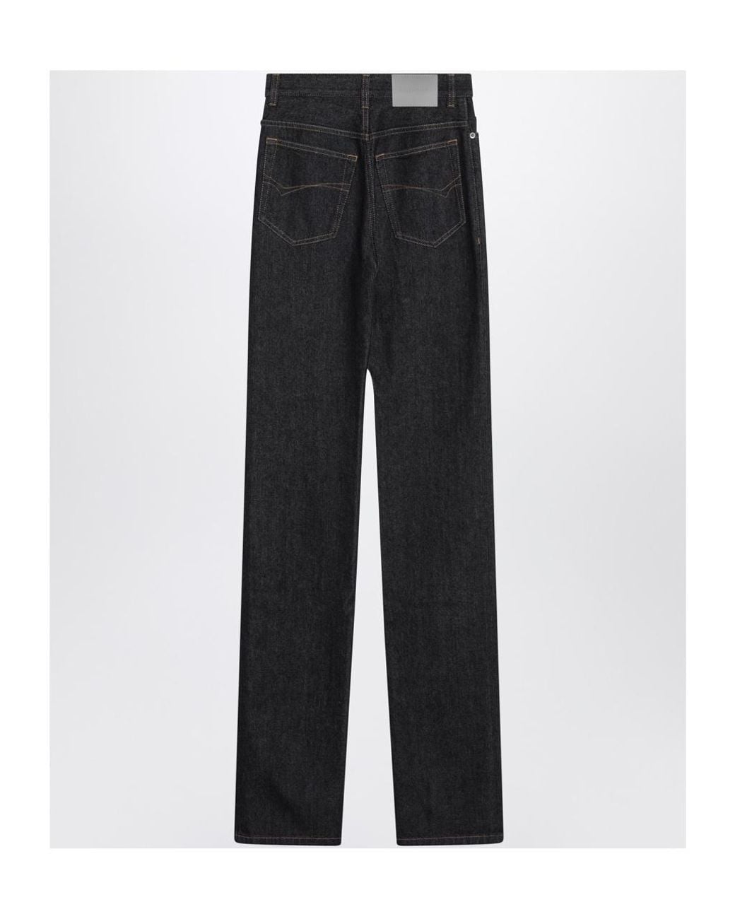 Balenciaga Black High-Rise Straight-Leg Jeans