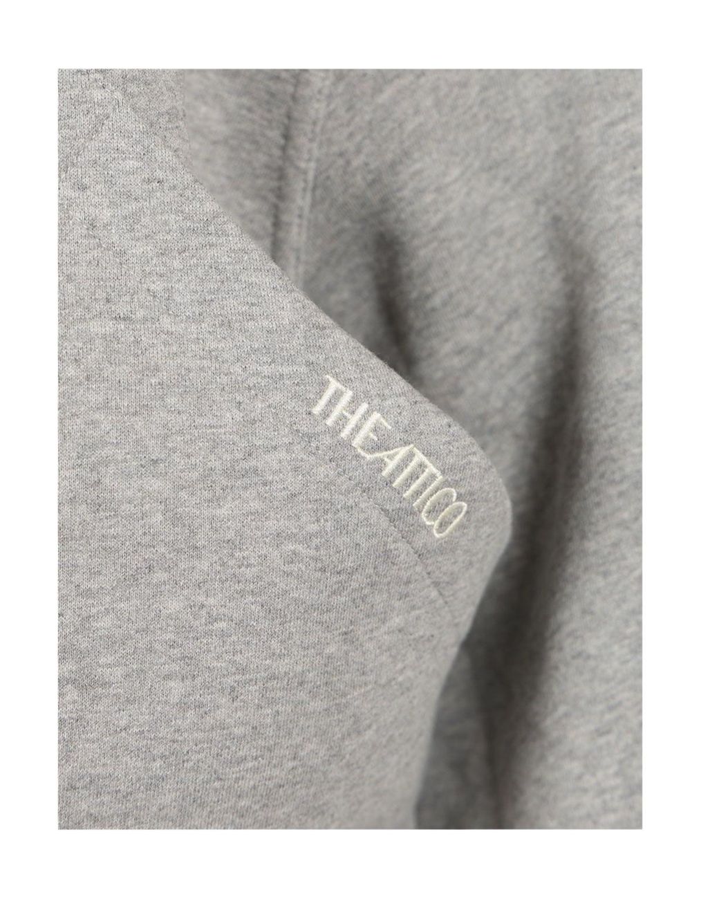 The Attico Gray The Cropped Zip-Up Hoodie