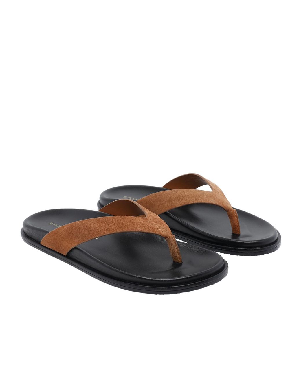 Stuart Weitzman Brown Flat Flip-Flops