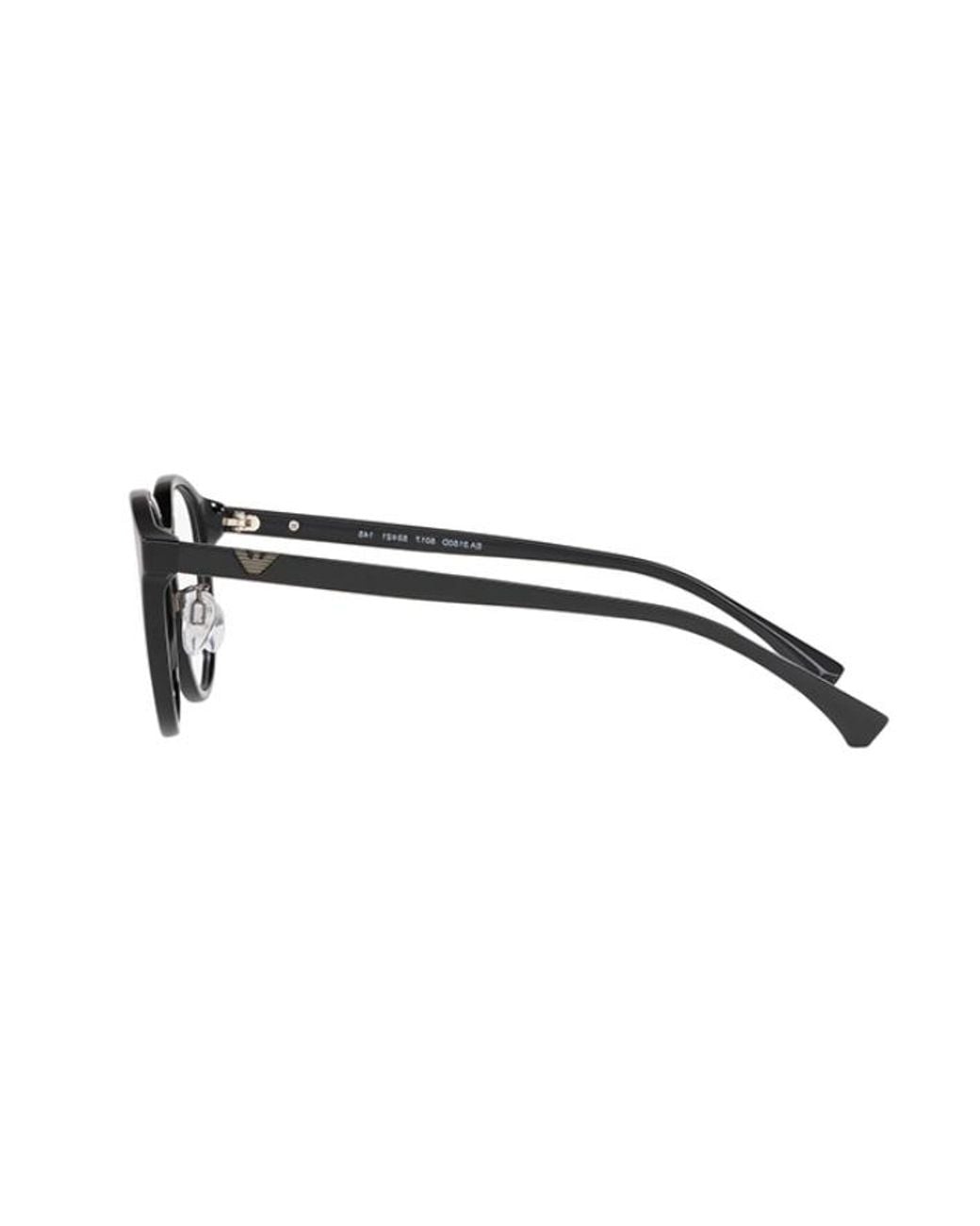 Emporio Armani White Round-Frame Non-Prescription Glasses