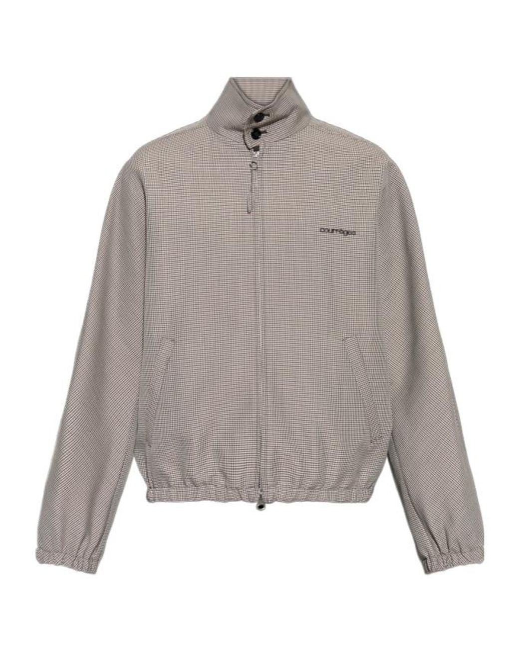 Courreges Gray Houndstooth Casual Jacket for men