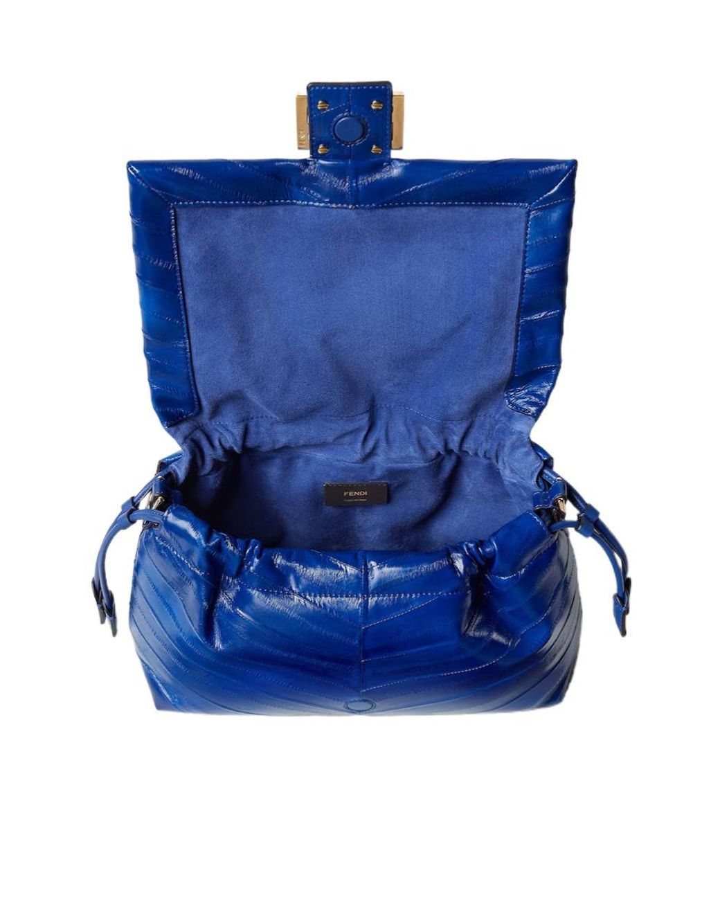 Fendi Blue Mamma Baguette Medium Tote Bag