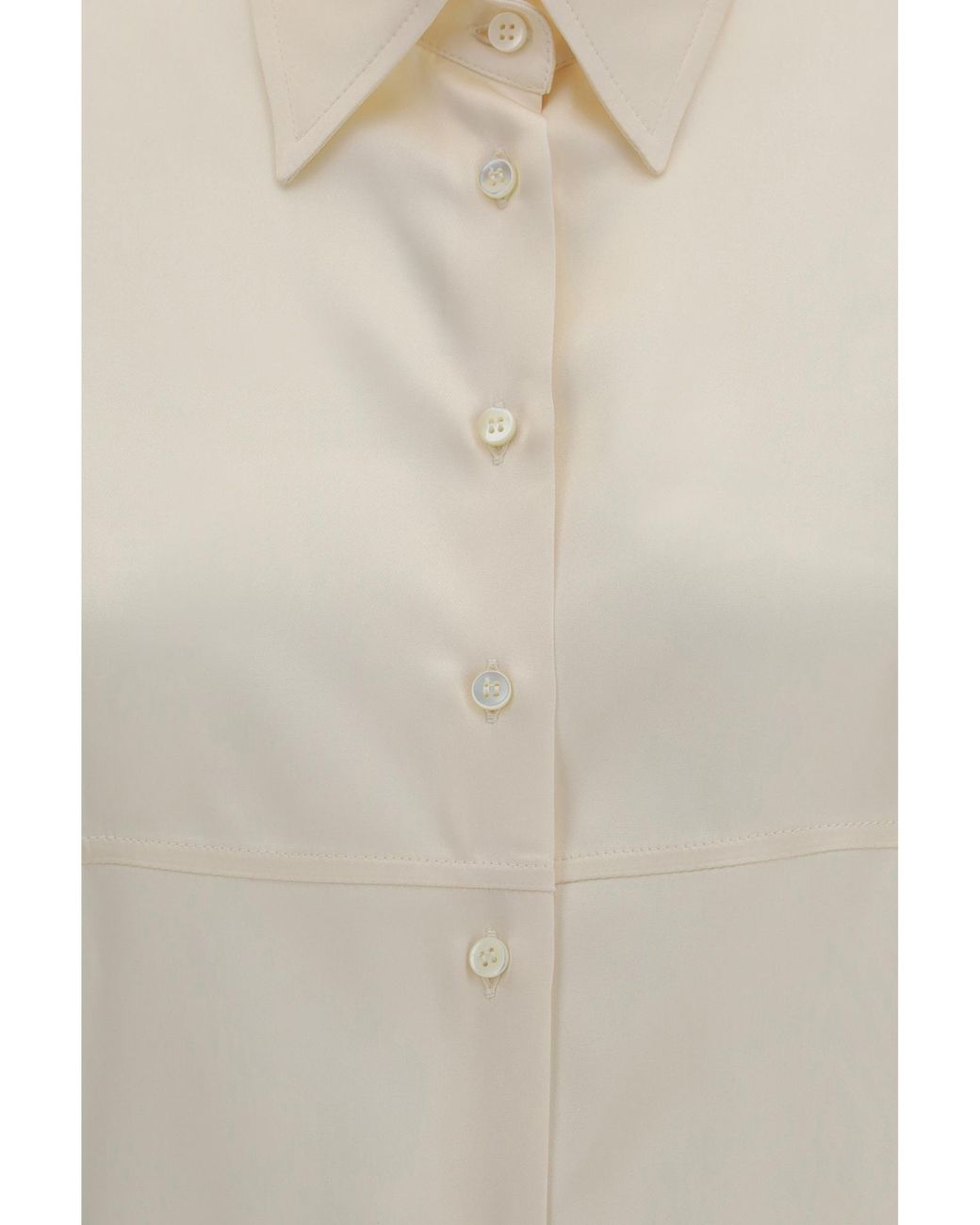 Brunello Cucinelli White Boxy Silk Shirt