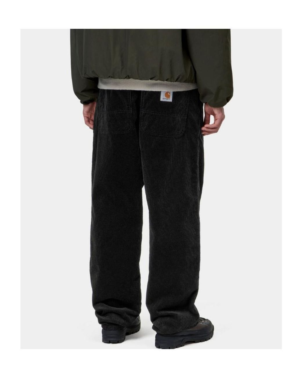 Carhartt Black Simple Corduroy Straight Pants for men