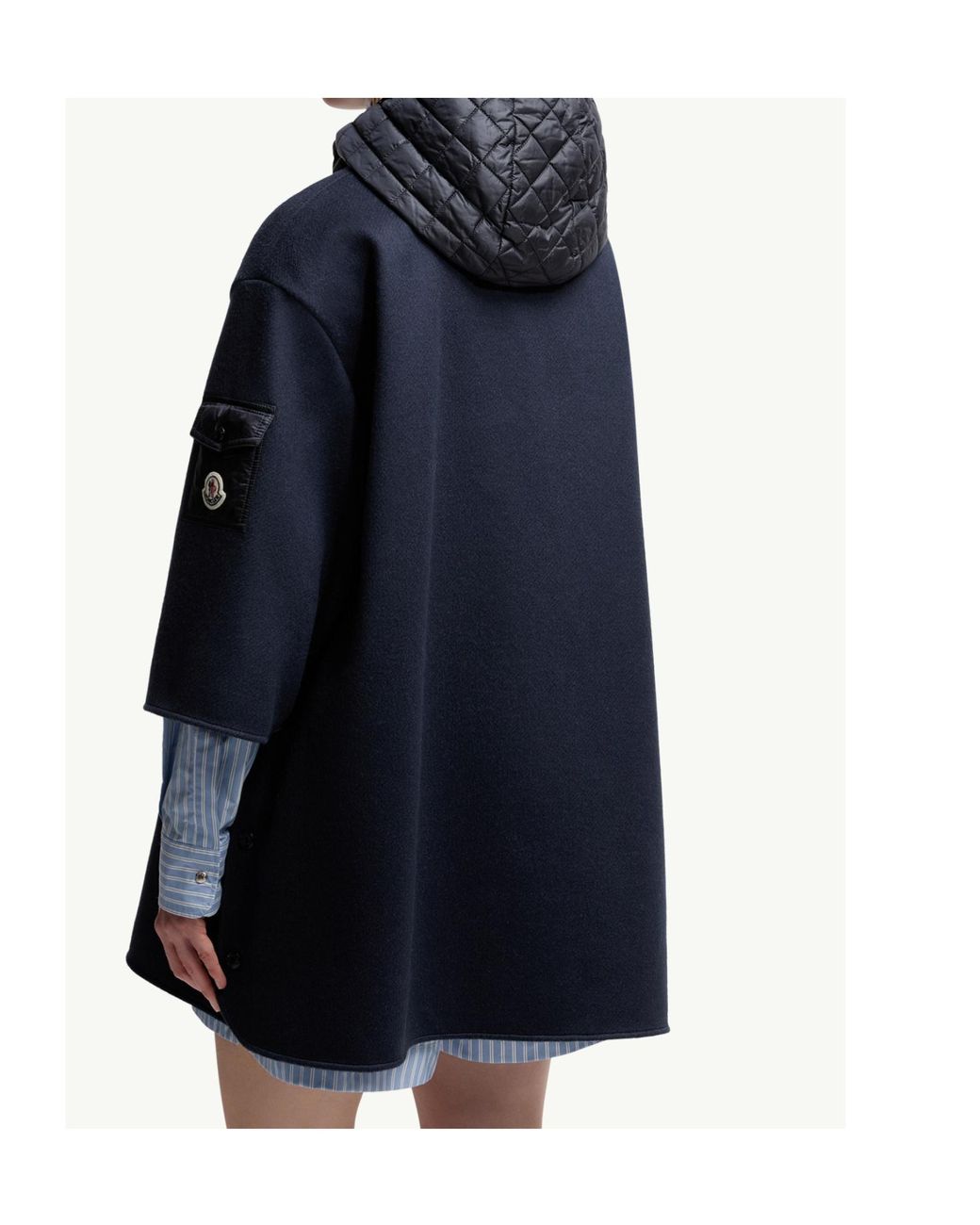 Moncler Blue Poczno Zipped Cape