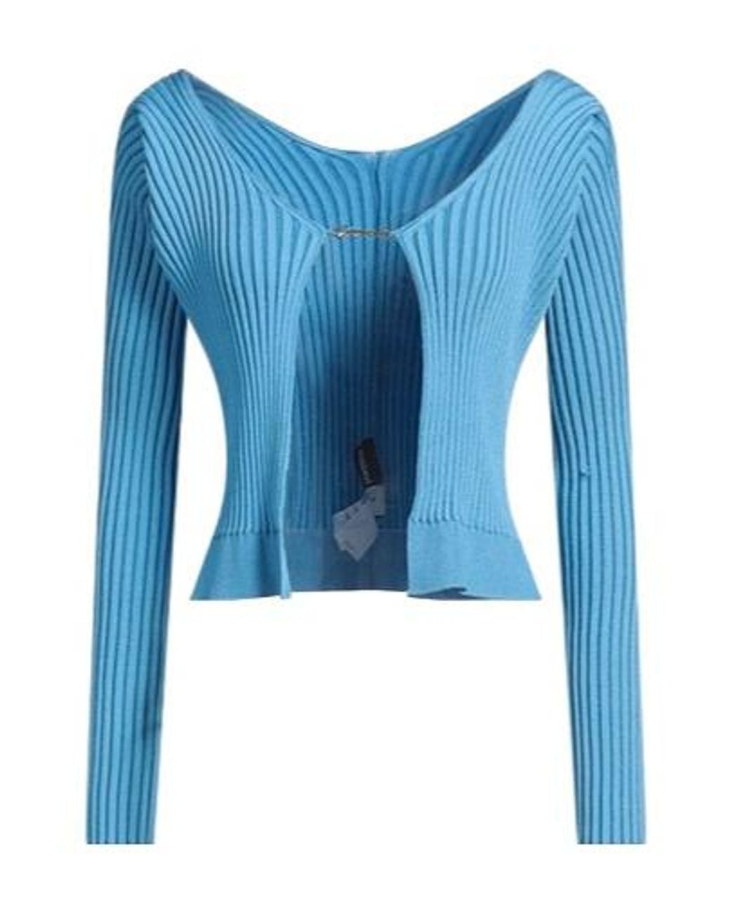 Jacquemus Blue Simple Knitted Top
