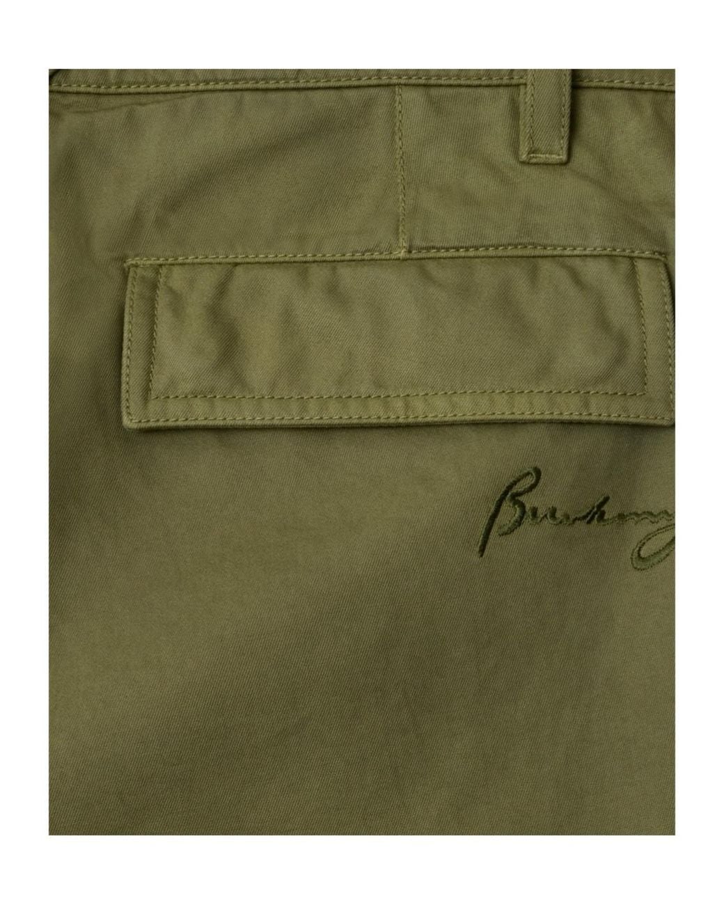 Burberry Green Straight-Leg Cargo Trousers for men