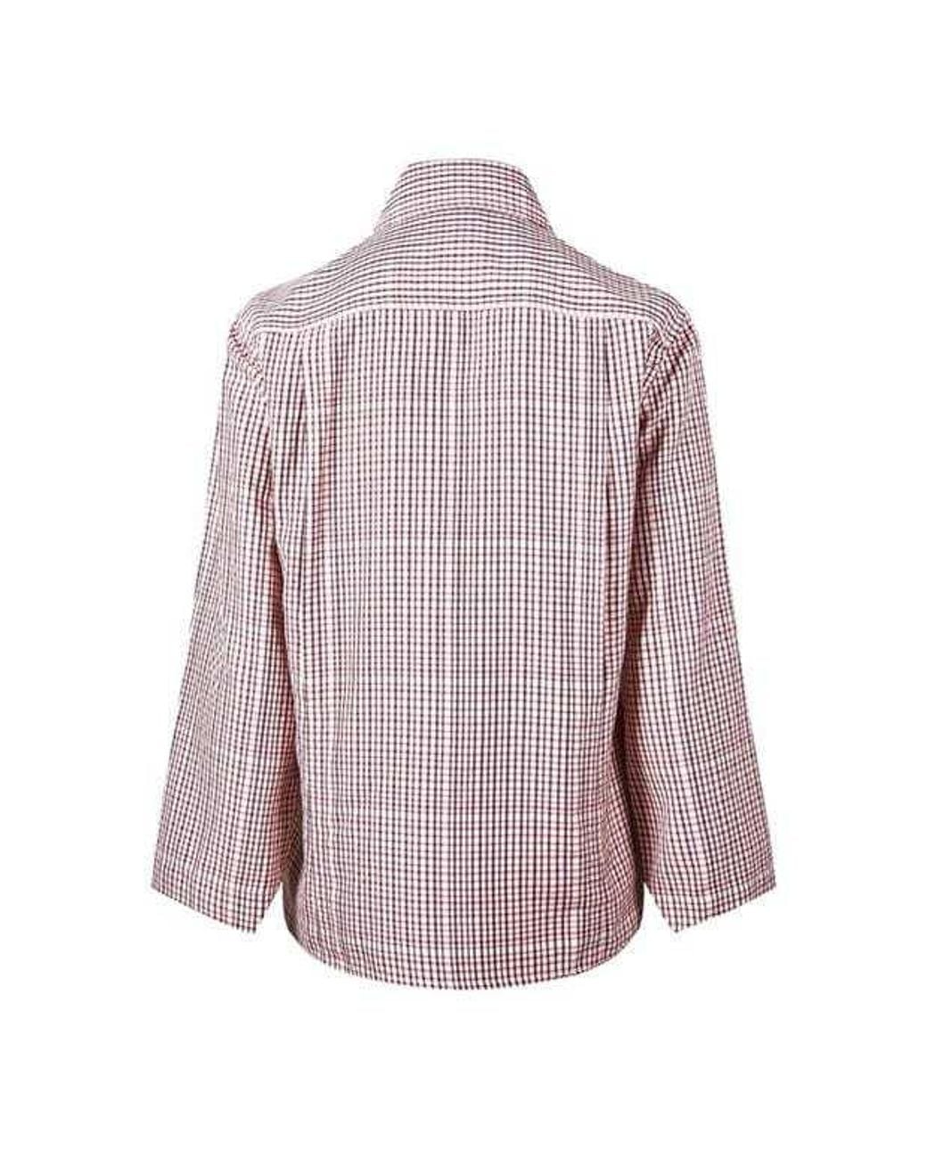 Bottega Veneta Pink Lapel Long Sleeve Shirt