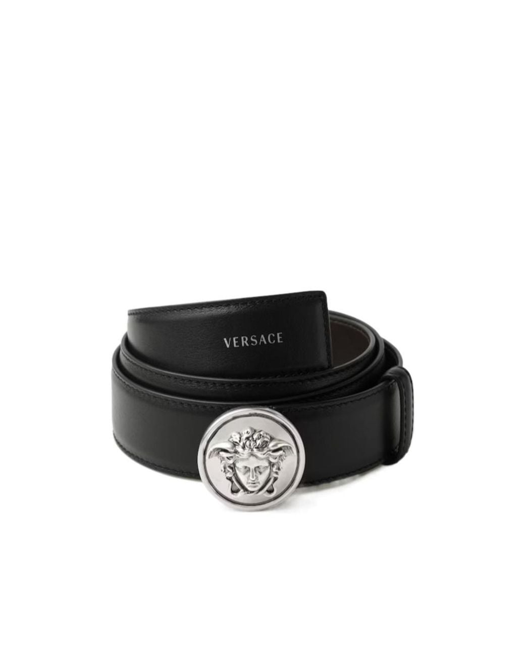 Versace Black Medusa Buckle Belt for men