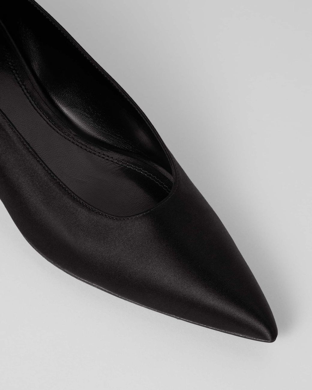 Céline Black Satin Kitten Pump