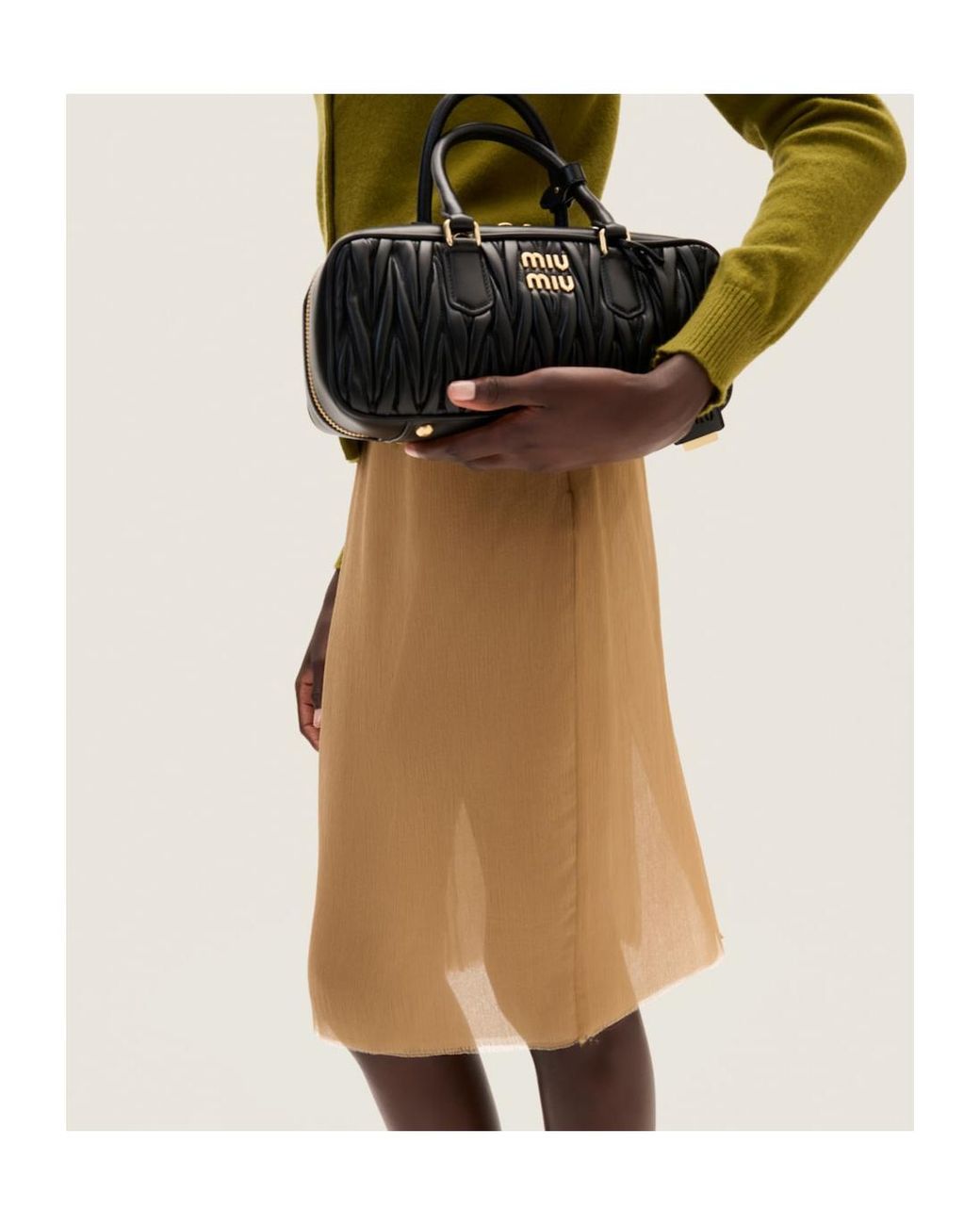 Miu Miu Brown Chiffon Skirt