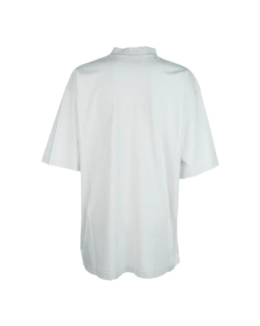 Balenciaga White Bb Logo Printed Used-Effect T-Shirt