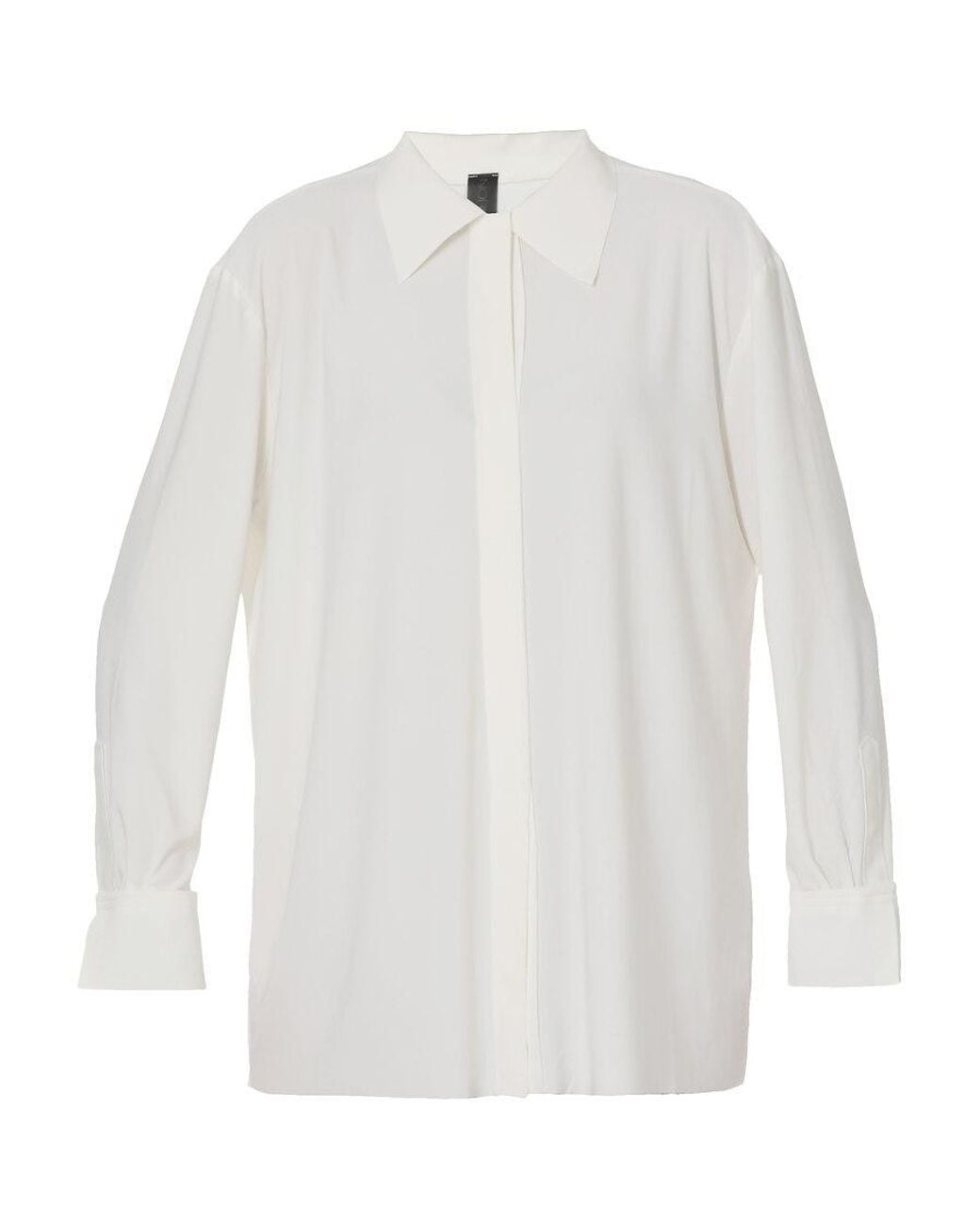 Norma Kamali White Boyfriend Nk Collared Shirt
