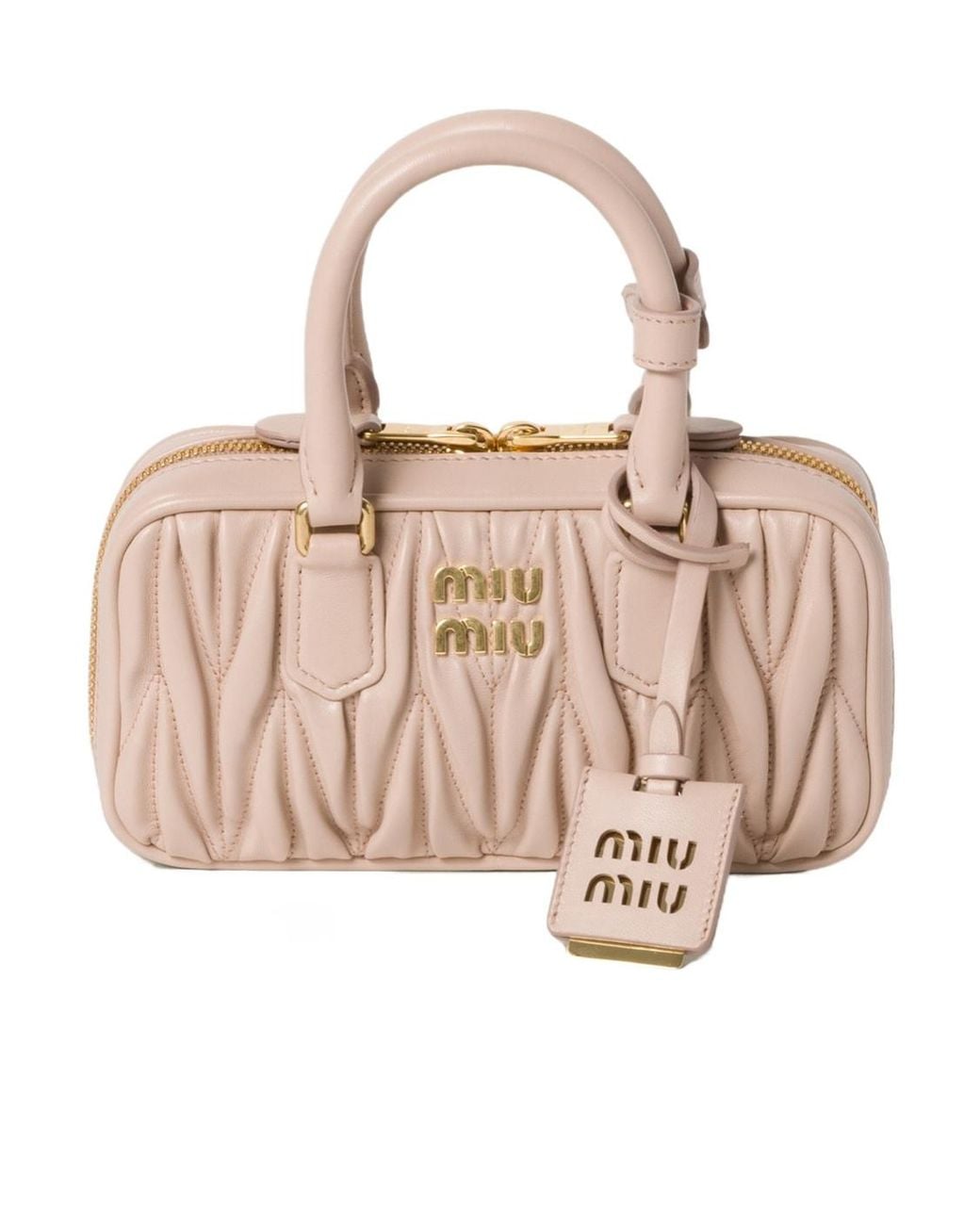 Miu Miu Pink Arcadie Matelassé Nappa Leather Mini-Bag