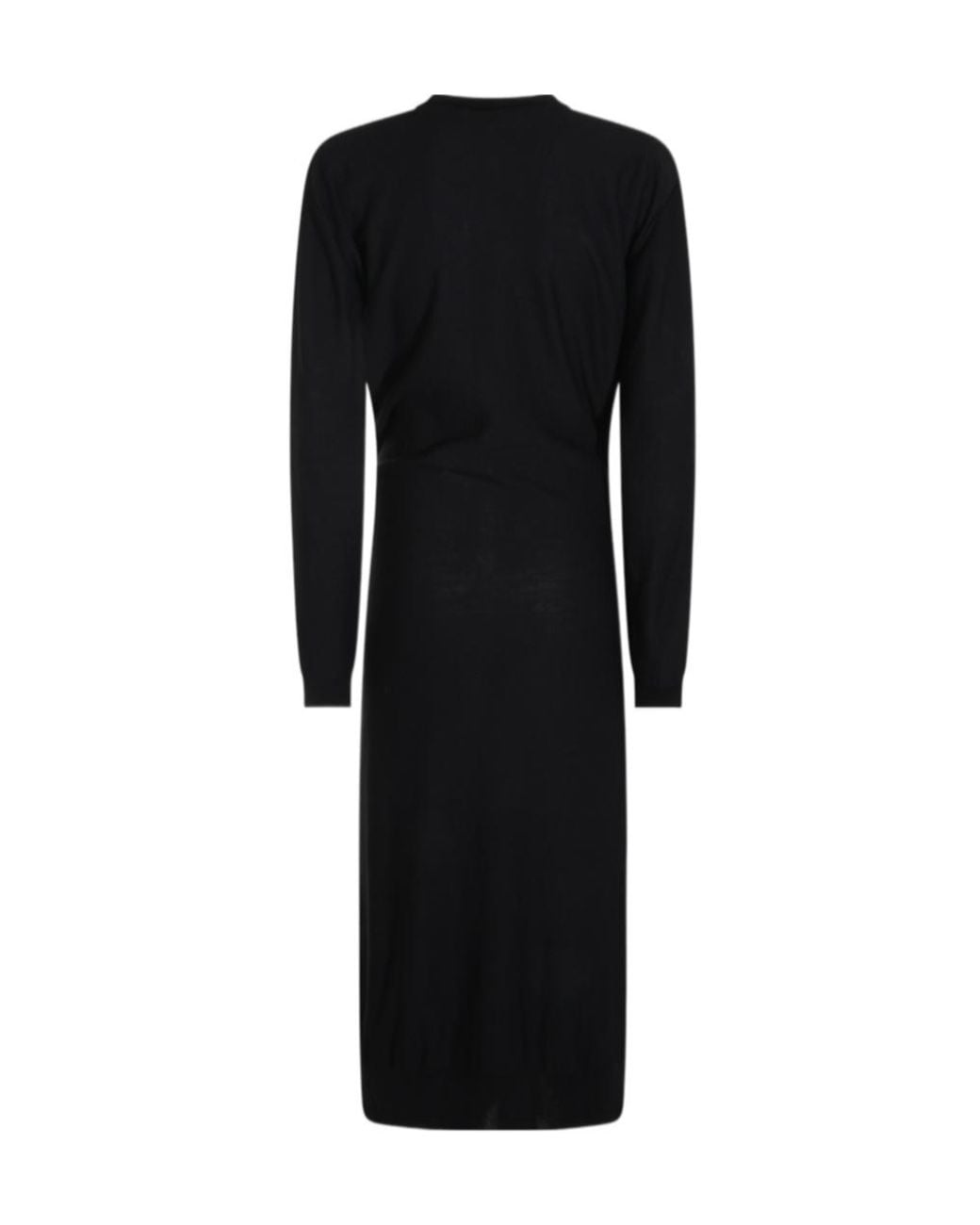 Lemaire Black Buttoned Waist Maxi Dress