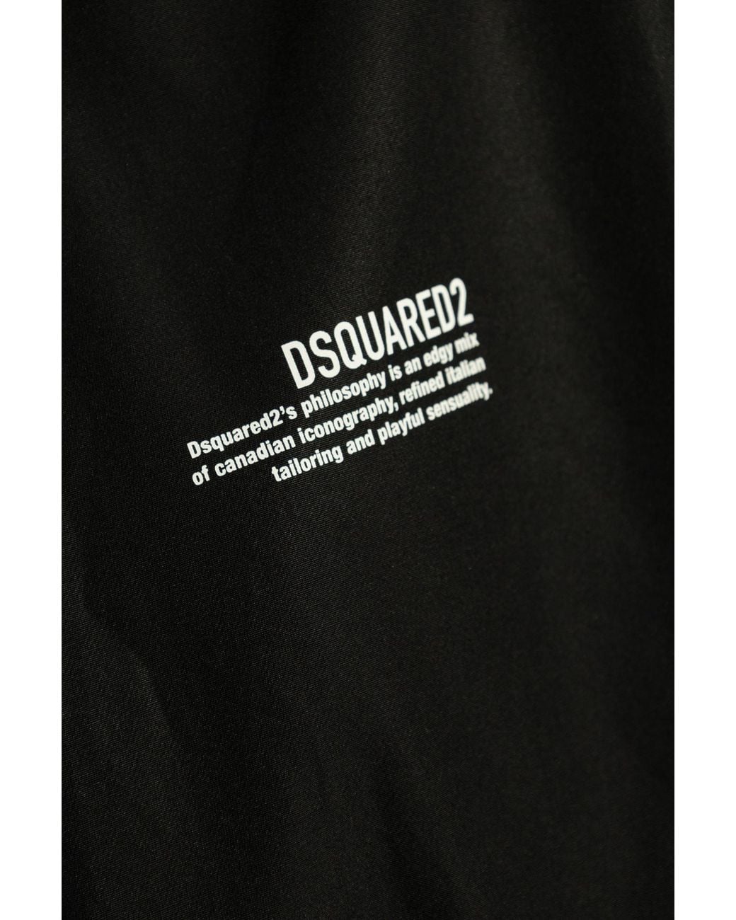 DSquared² Black Logo Printed Drawstring Waist Mini Shirt Dress