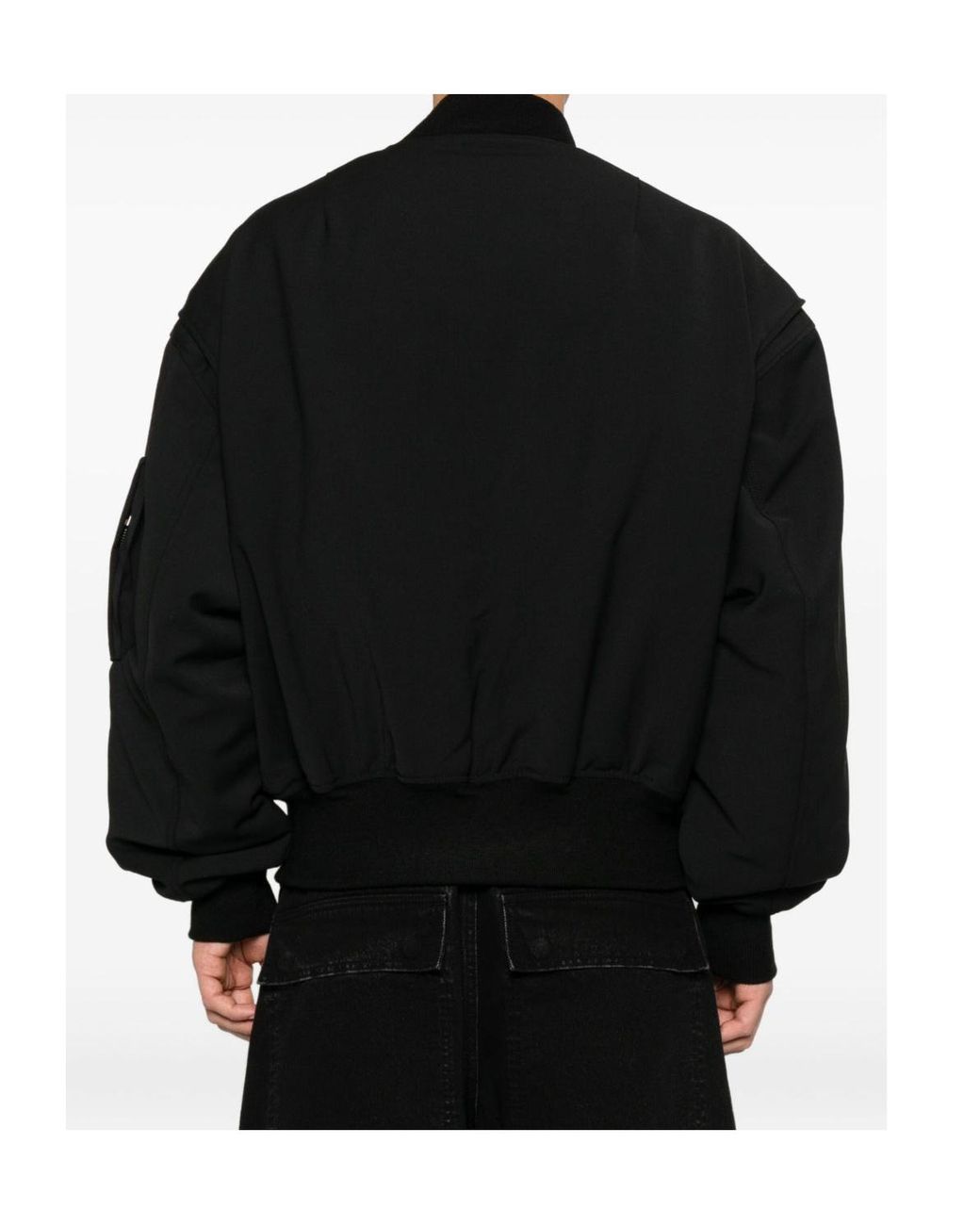 Entire studios Black Broad Bomber Jacket for men