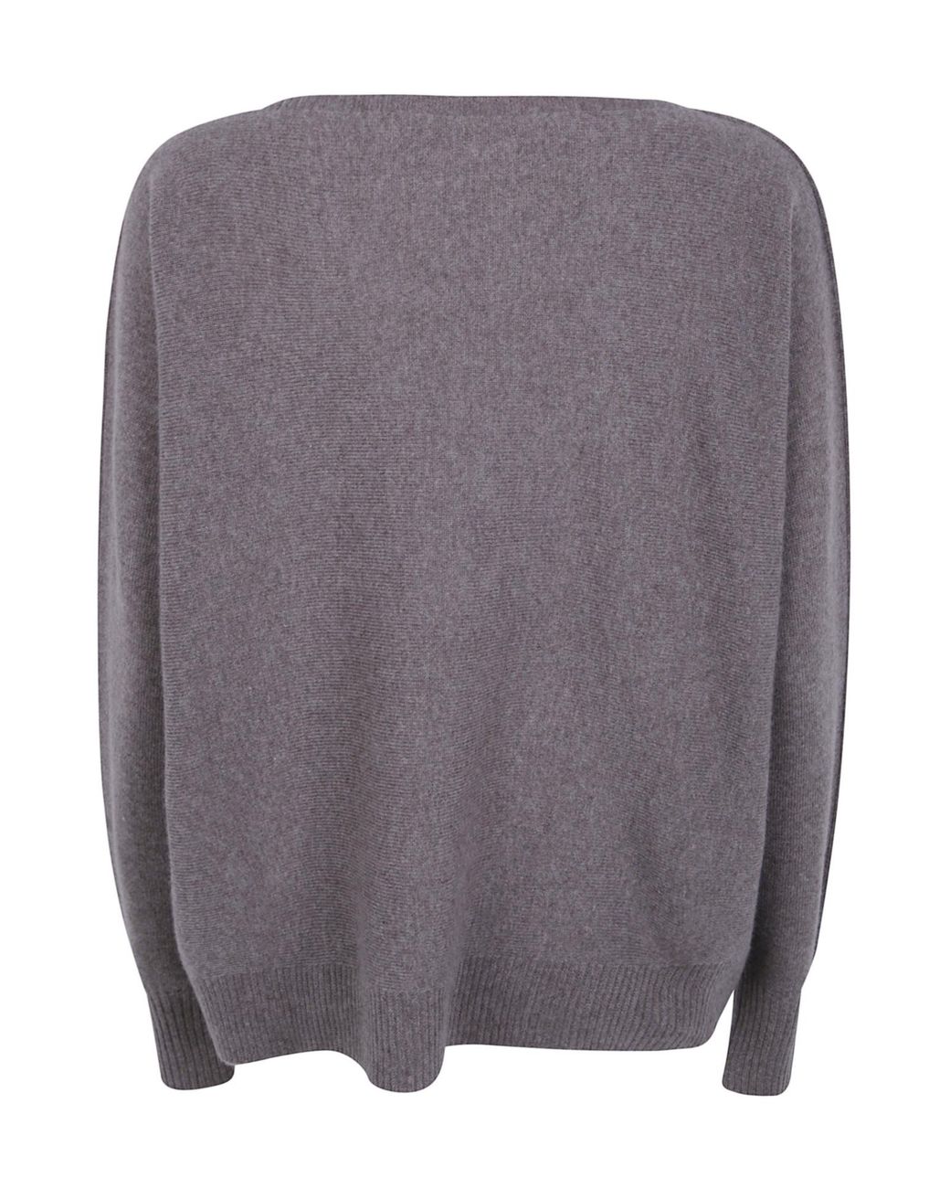 D.exterior Gray Relaxed Round-Neck Knitted Sweater