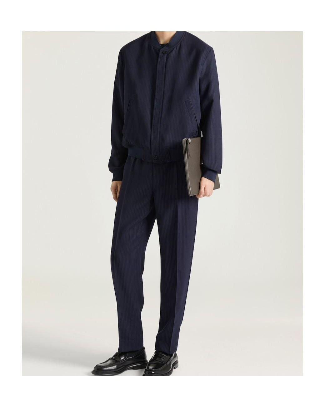 Givenchy Blue Striped Bomber Jacket for men