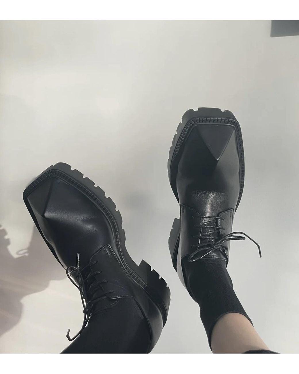Balenciaga Rhino Derby Shoes in Black for Men | Lyst