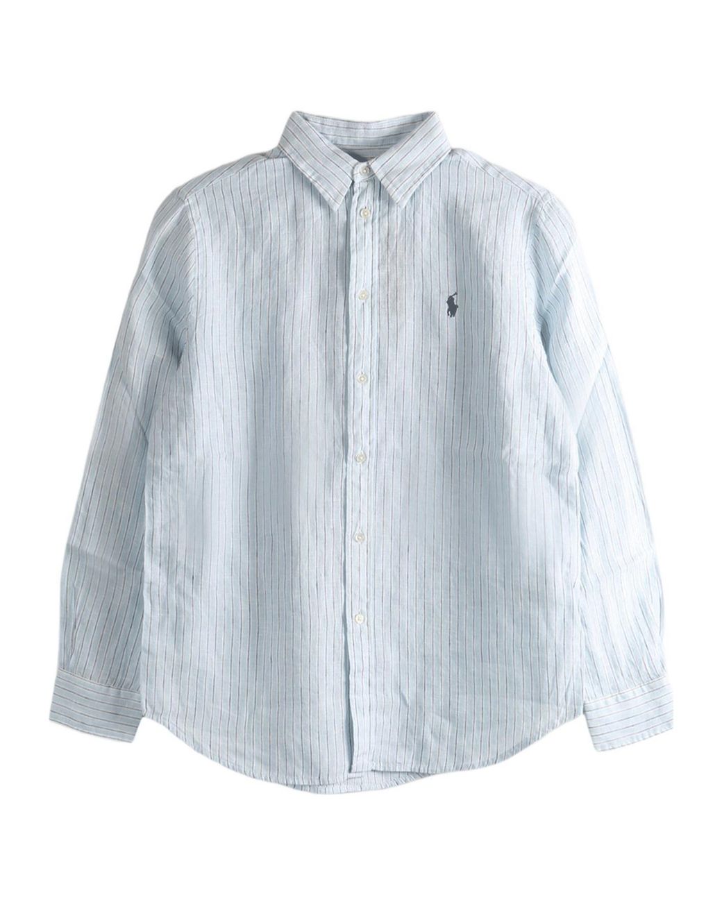 Ralph Lauren Blue Polo Striped Button-Up Shirt