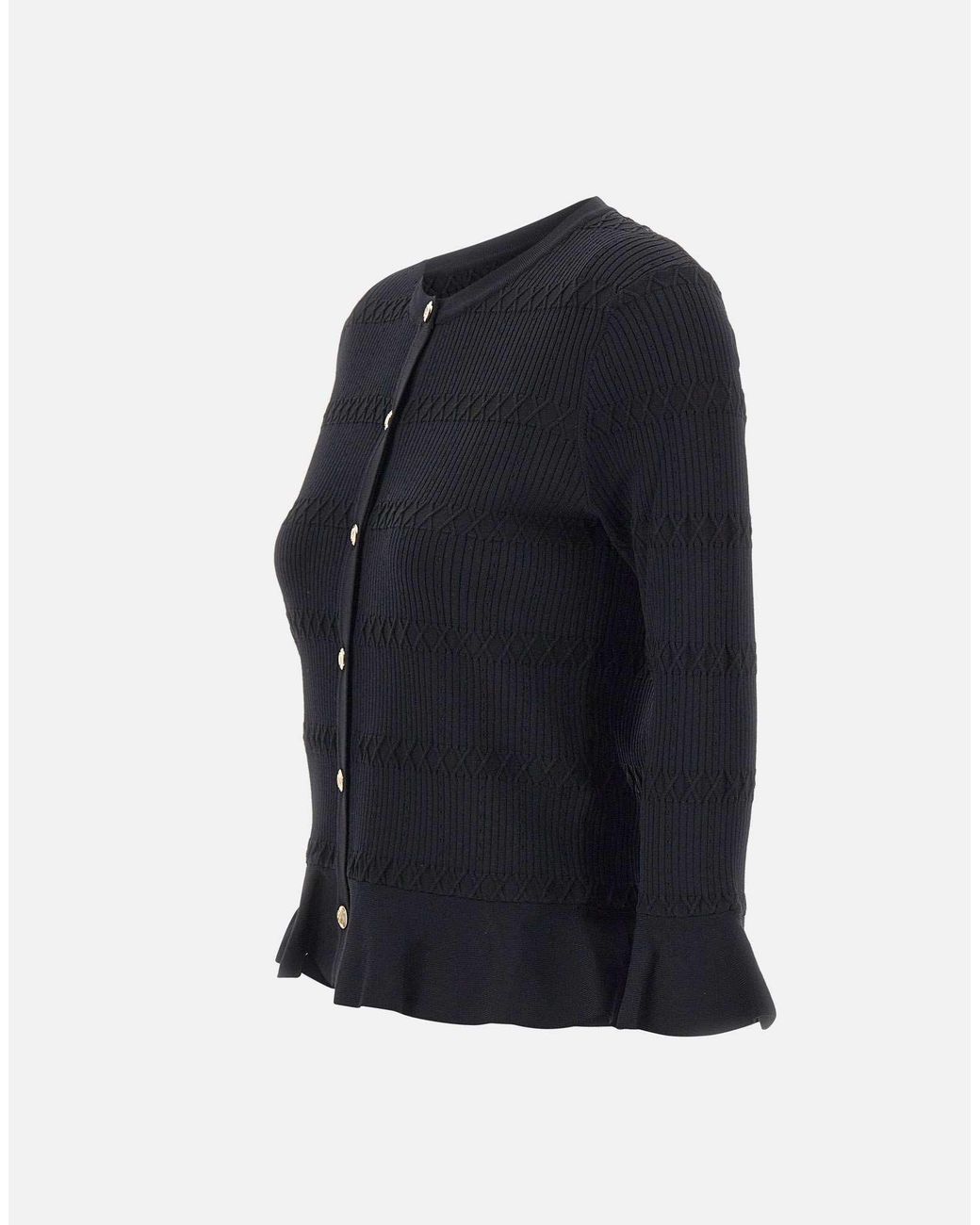 Liu Jo Blue Flounces Cardigan