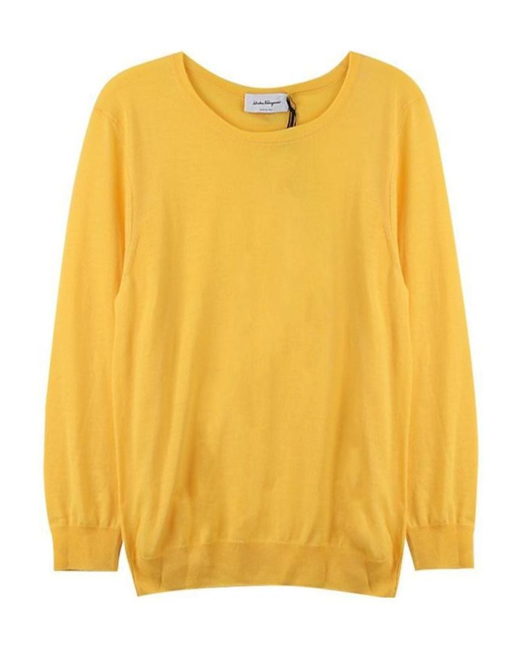 Ferragamo Yellow Round Neck Knit