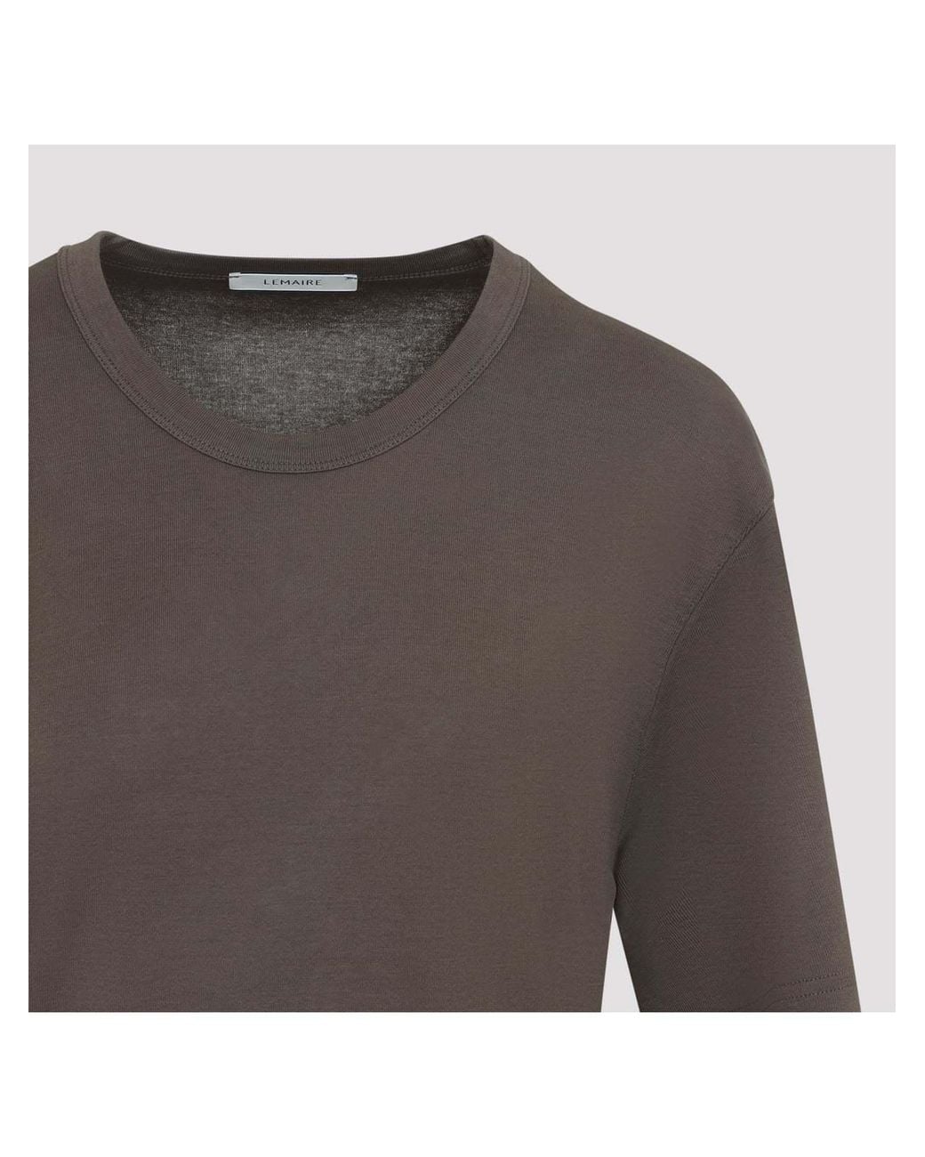 Lemaire Brown Crew Neck T-Shirt