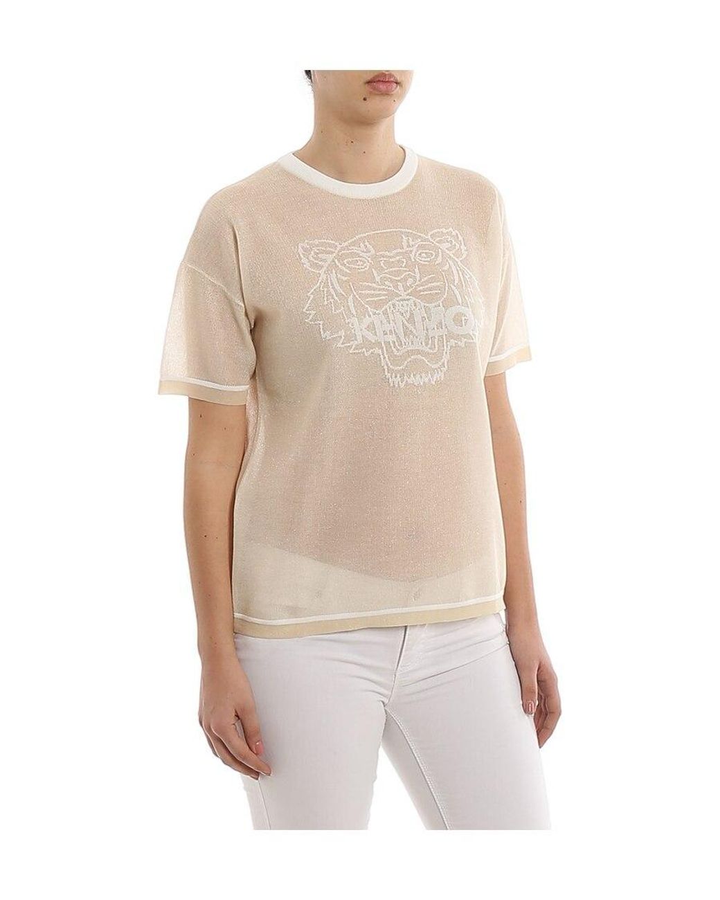 KENZO Natural Tiger Intarsia T-Shirt