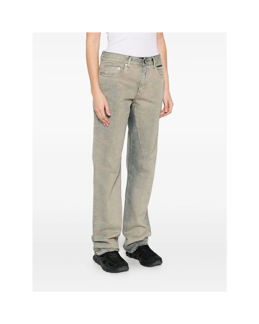 Rick Owens Gray Concordians Fog Cut Pants