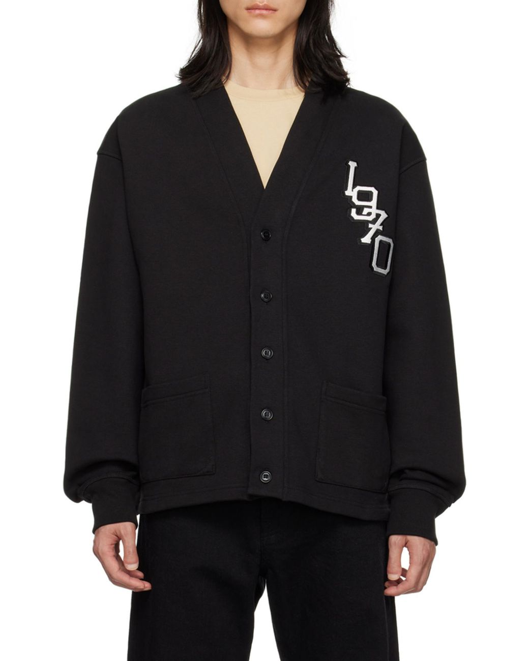 KENZO Black 'Varsity Jungle' Tiger Cardigan for men