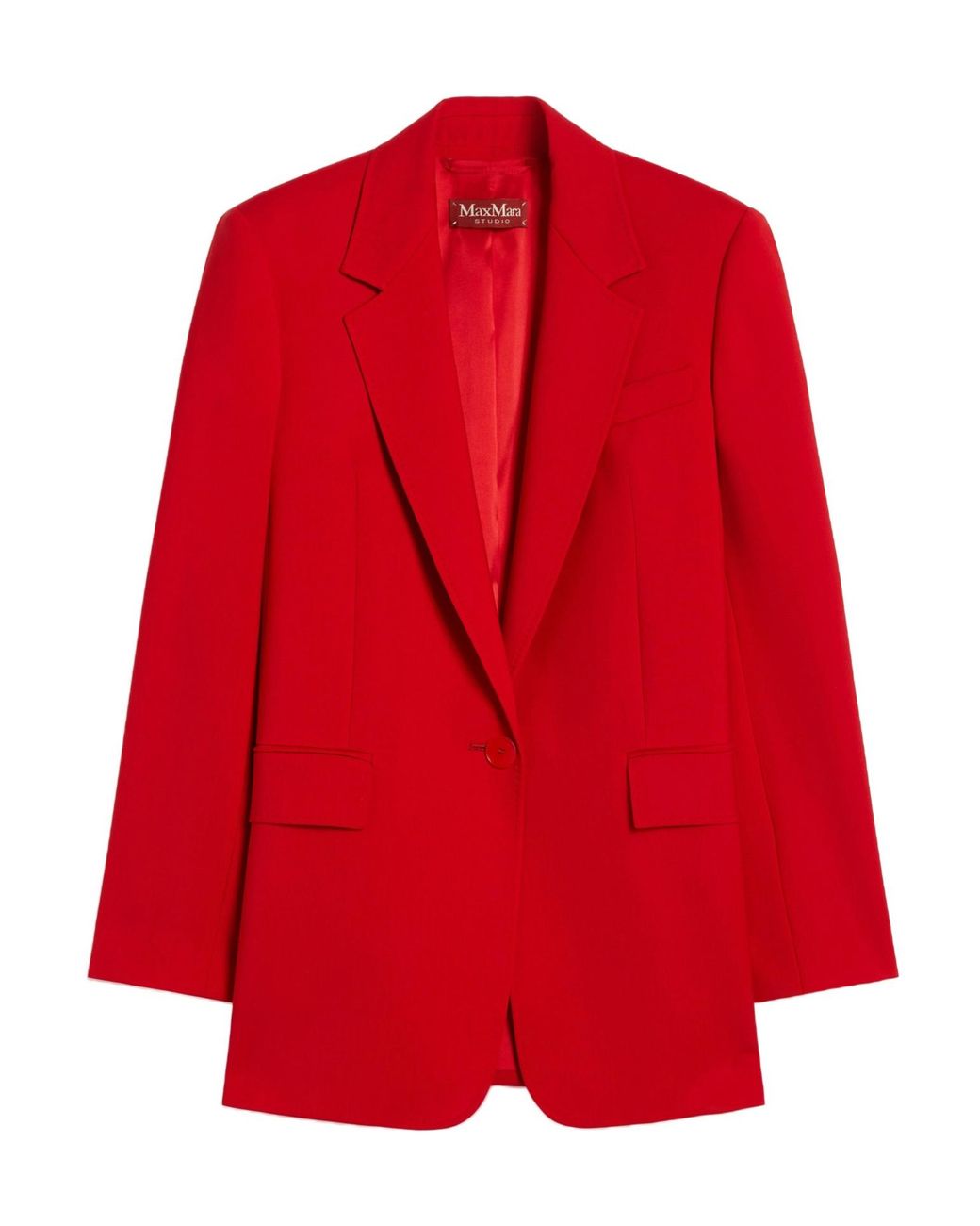 Max Mara Red Single Breasted Blazer