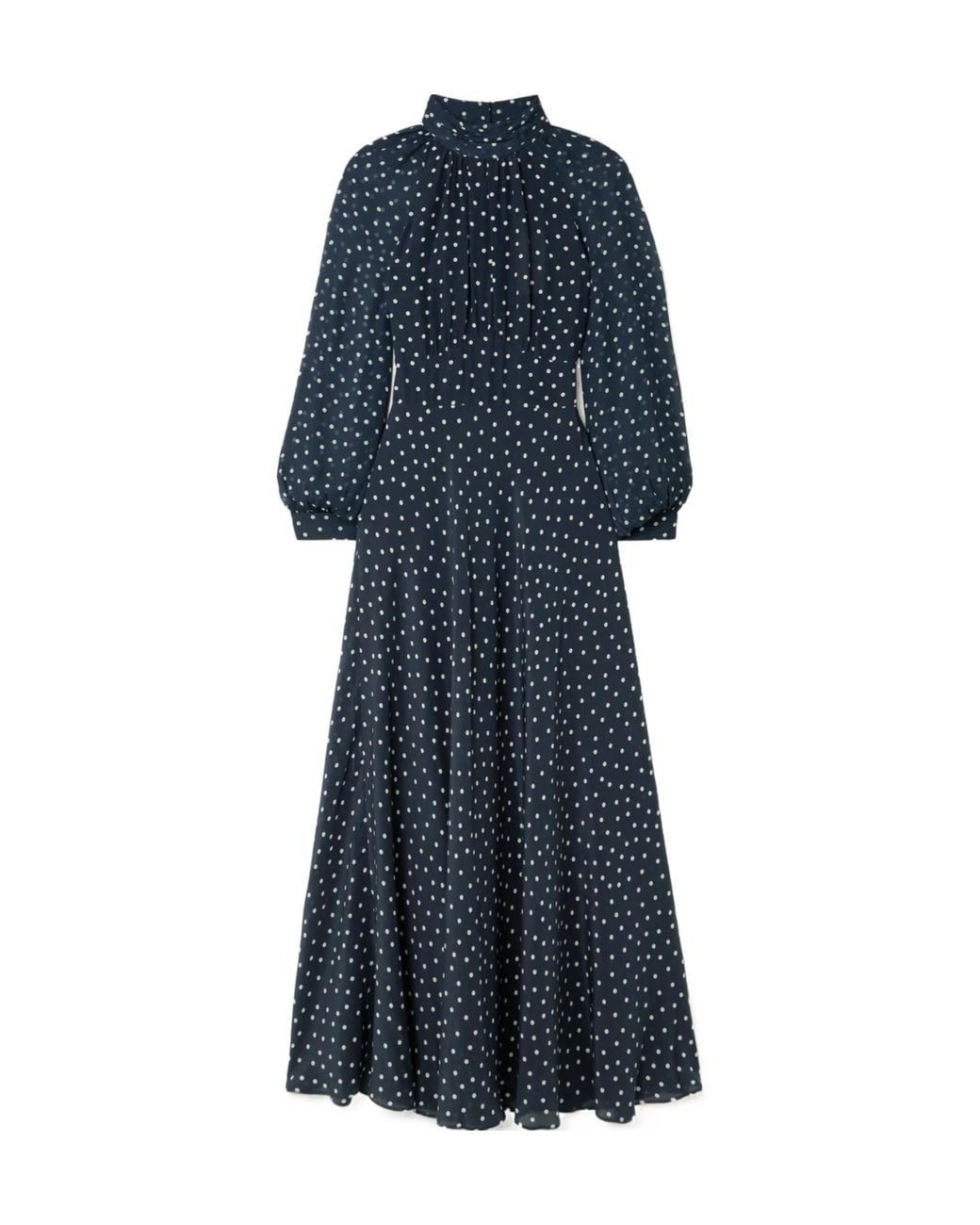 Rixo Blue Polka Dot Dress