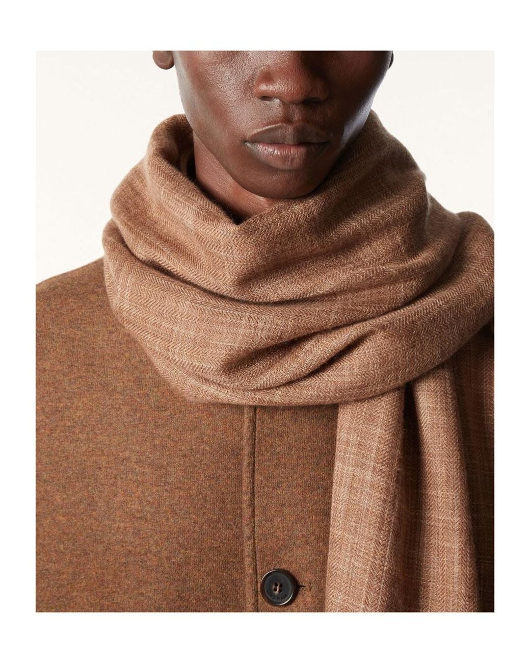 Loro Piana Brown Brina Scarf for men