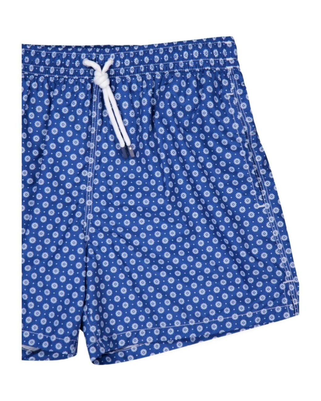 Fedeli Blue Elastic Waist Shorts for men