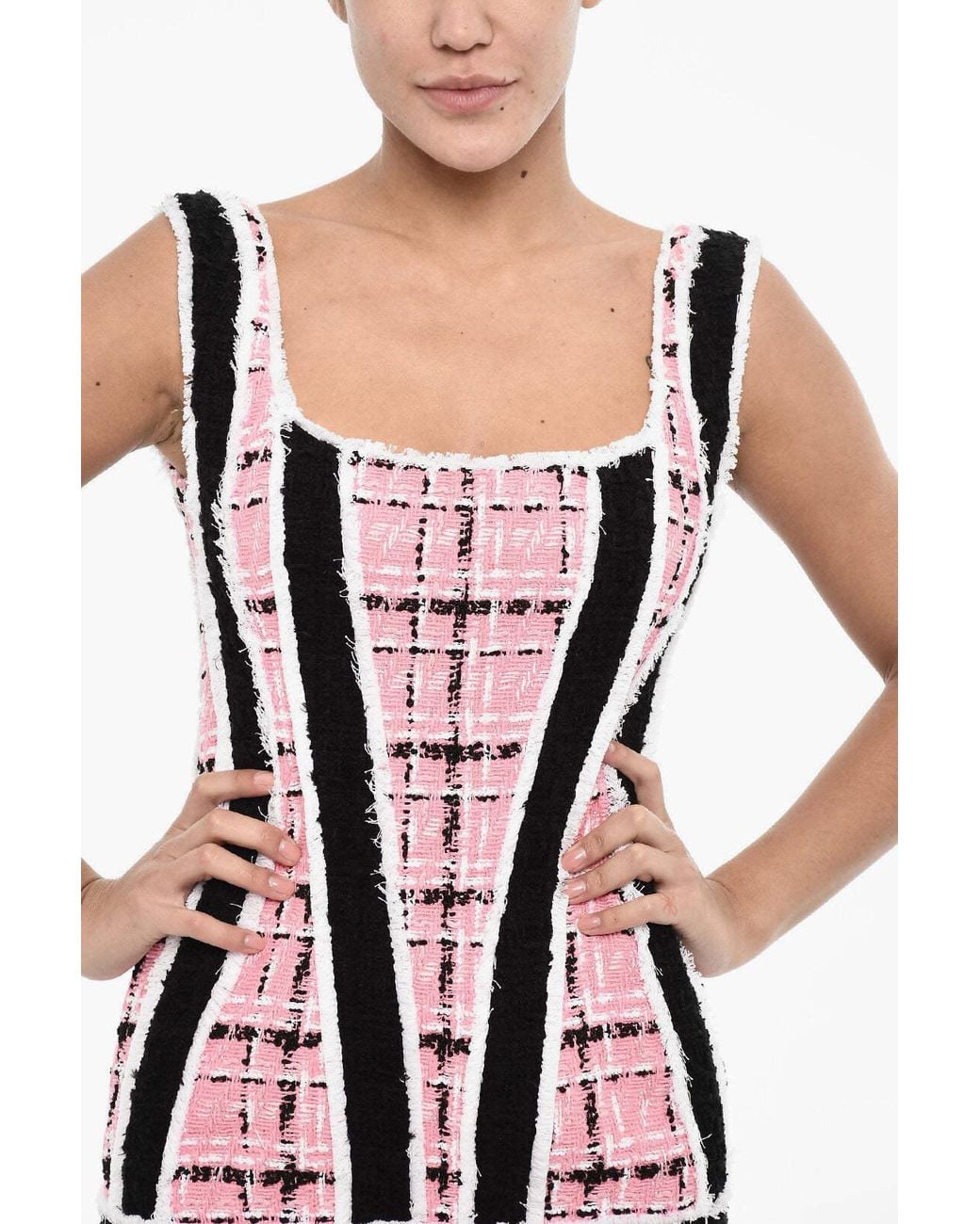 DSquared² Multicolor Mini Dress With Flared Hem