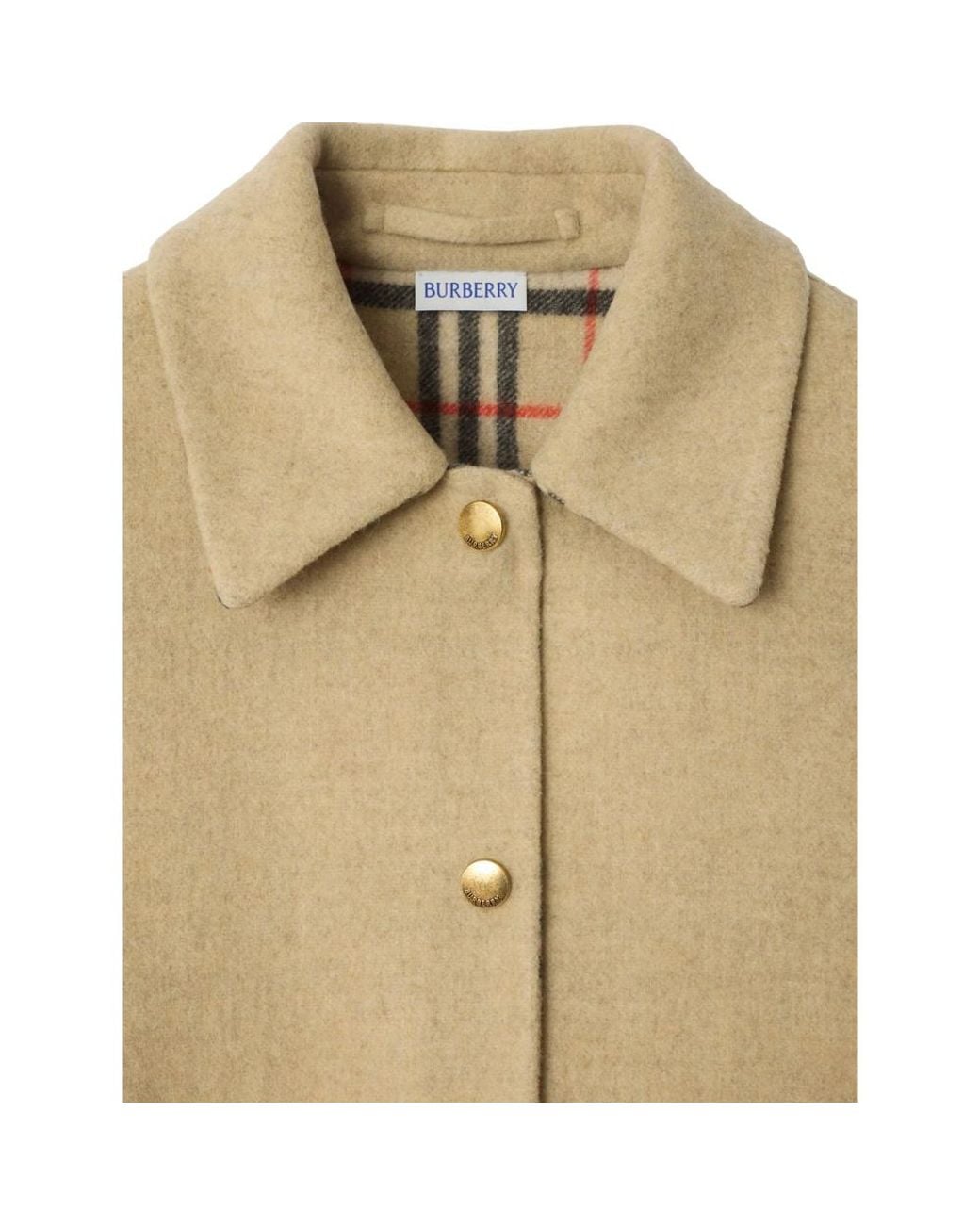 Burberry Natural Wool Double-Faced Overshirt