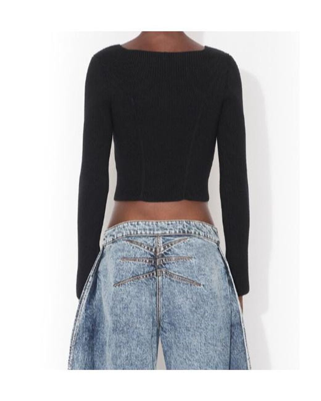 Alaïa Black Wool-Blend Corset