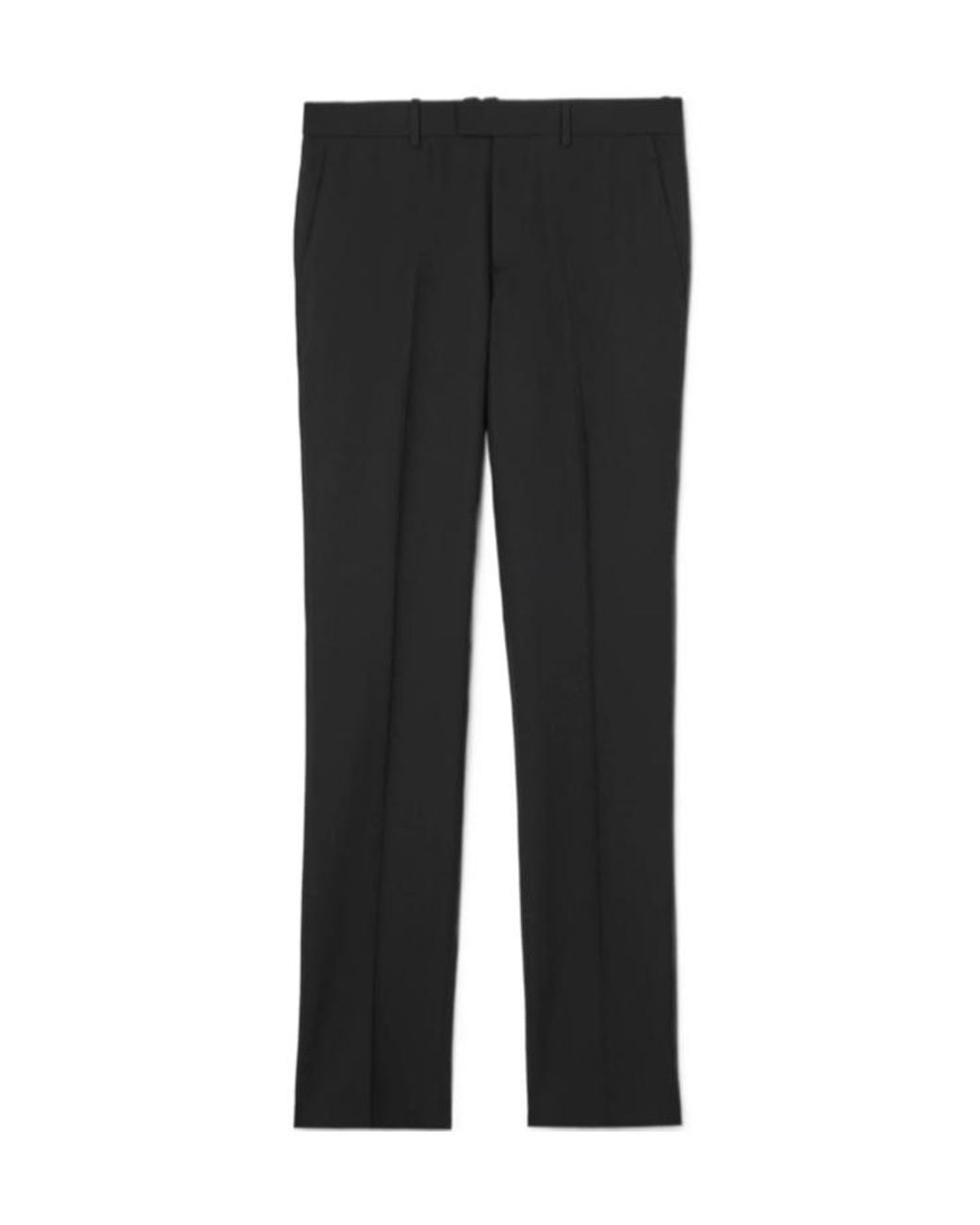 Burberry Black Wool Bond Tailored Trousers for men