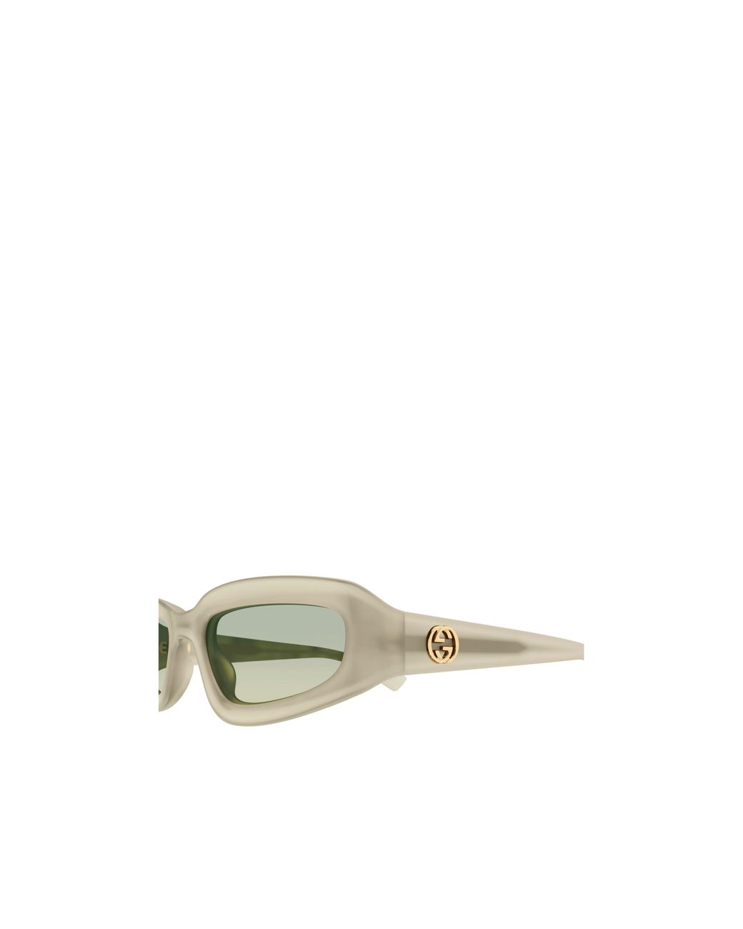 Gucci Green Eyewear Rectangular Logo-Detail Sunglasses for men