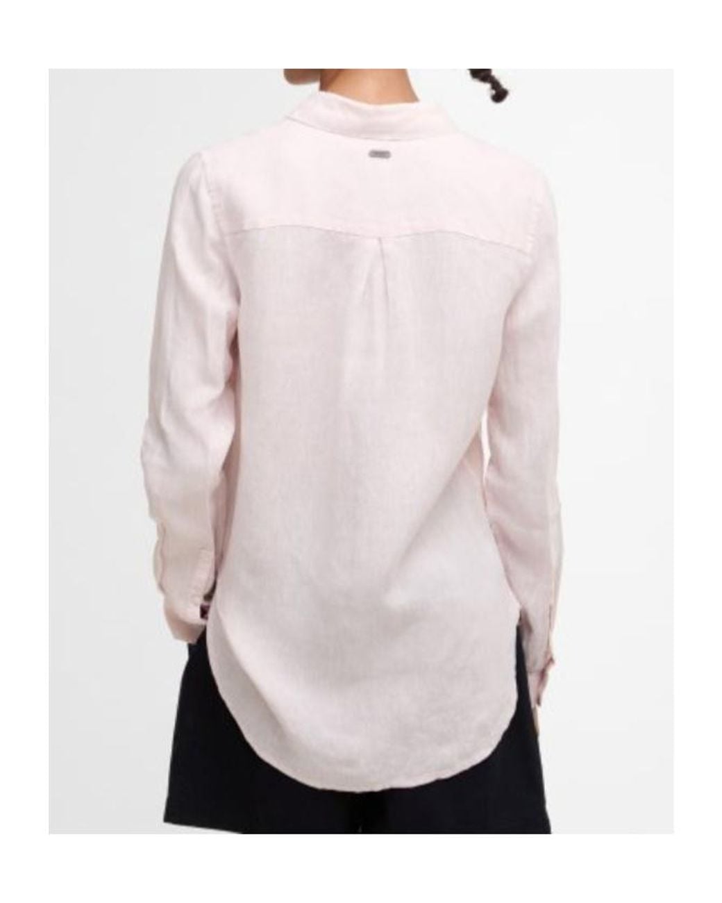 Barbour Pink Marine Relaxed Linen Shirt