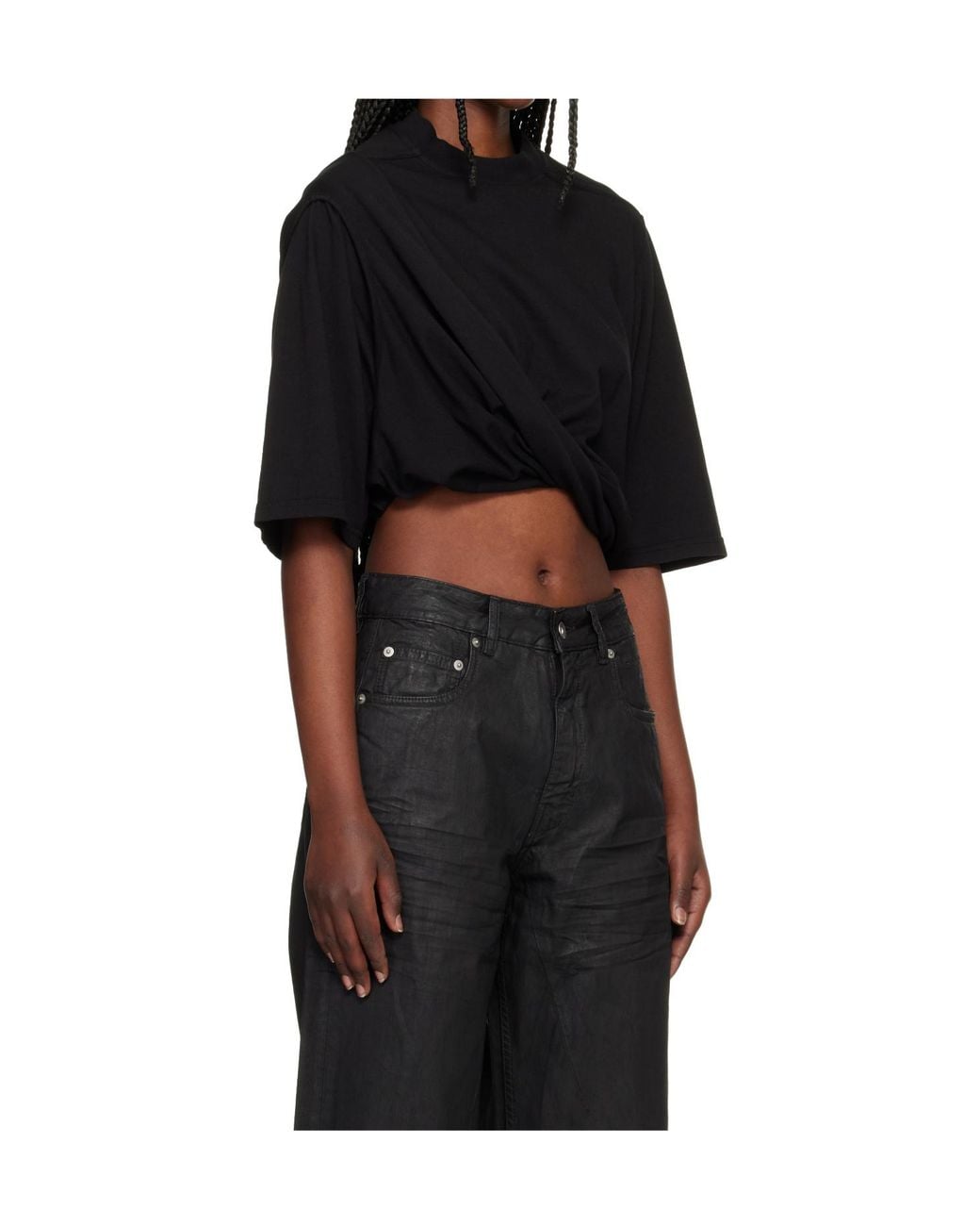 Rick Owens Black Short-Sleeved Crew Neck T-Shirt