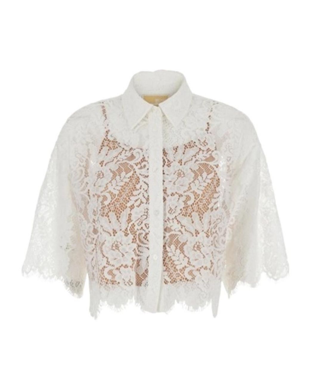 MICHAEL Michael Kors White Lace Shirt